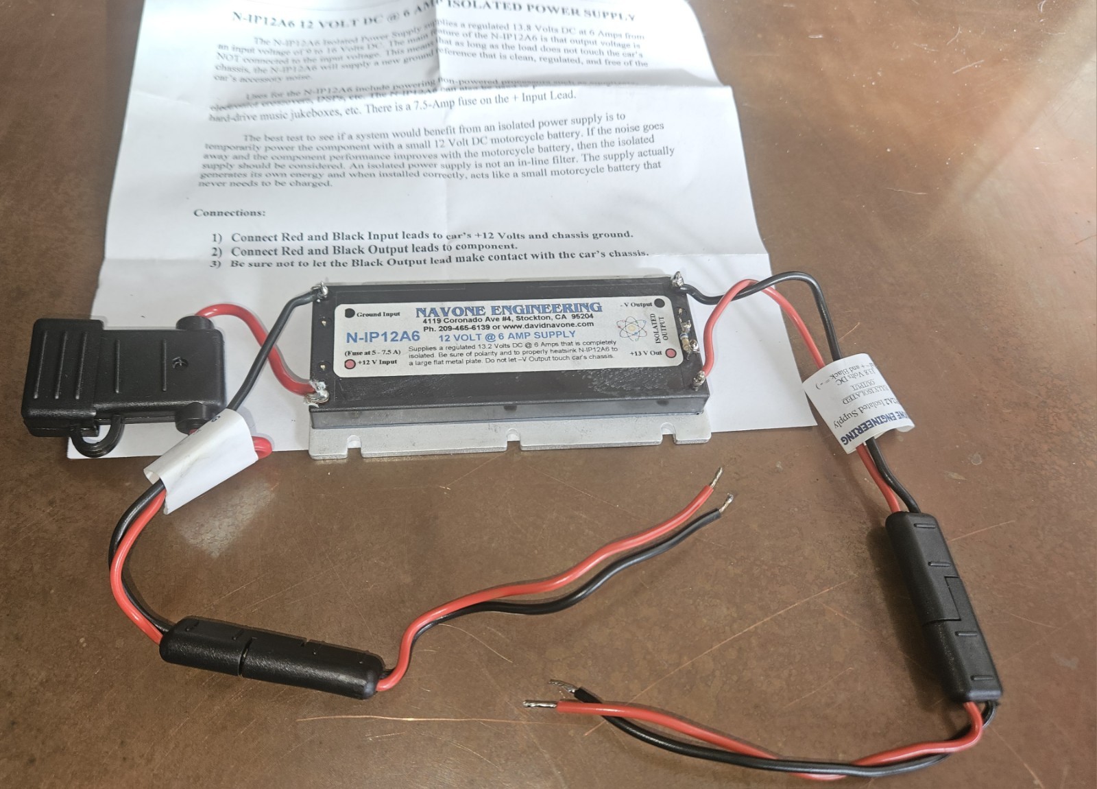 Isolated 6 Amp DC to DC 12 Volt Power Supply — Retail = $548.00