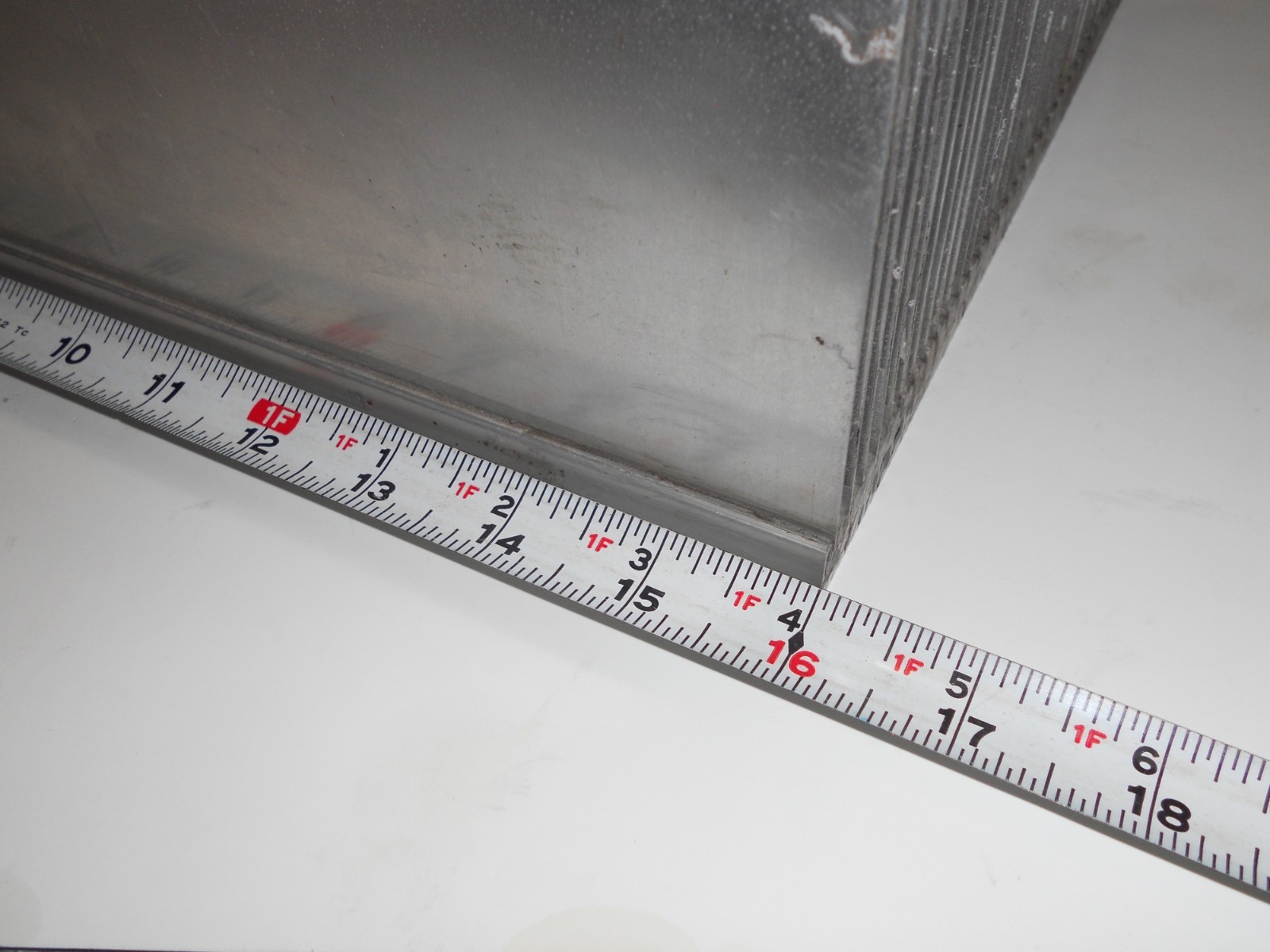 heat sink 16in x 9in x 4 7/8 in. weight is 19.8 lbs.