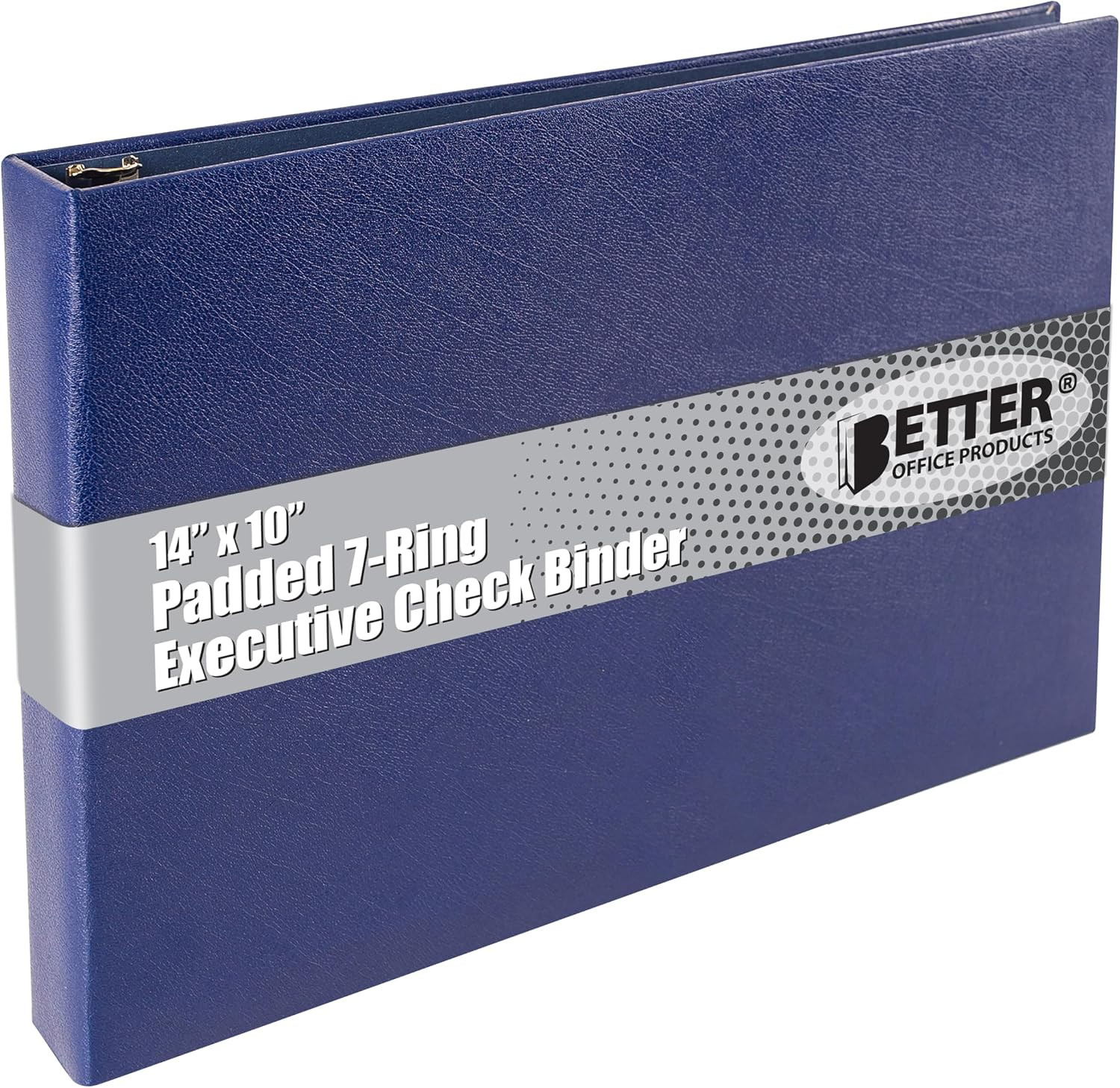 7 Ring Executive Check Binder with Zipper Pouch, Padded