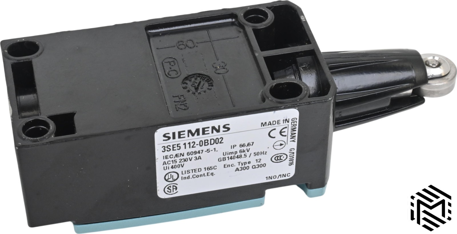 Siemens 3SE5 112-0BD02 Limit Switch – Roller Plunger – 1NO/1NC – New