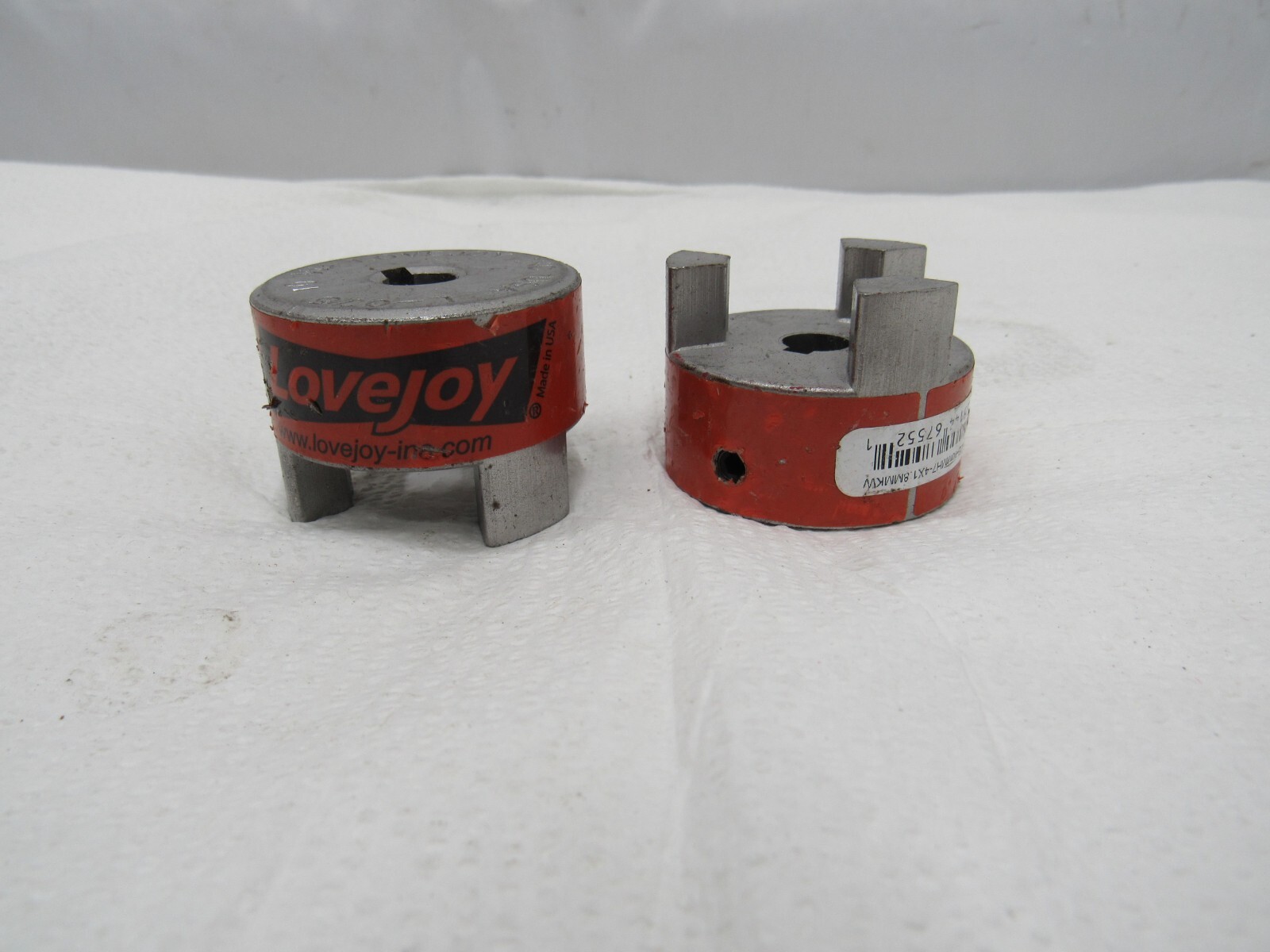 Lot of 2 LoveJoy Couplings Hub L-075 10MM P/N L-075-HUB-10MMH&-4-1.8MMKW