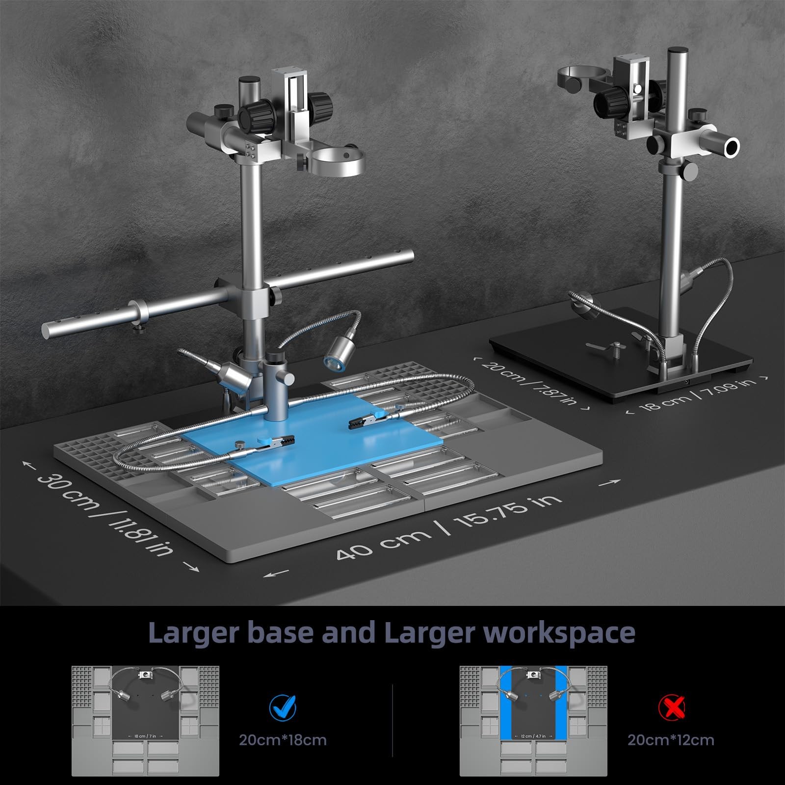 3 Lens 2160P UHD HDMI Digital Microscope 2000X, AD246SM-Plus Professional for…