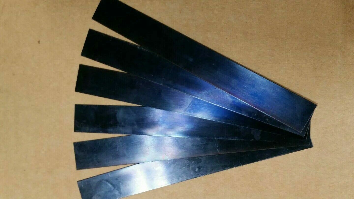 Blue Tempered Spring Steel Shim .015″ x 1/2″ w, 6 inch L SIX PIECE LOT 0.500 0.5