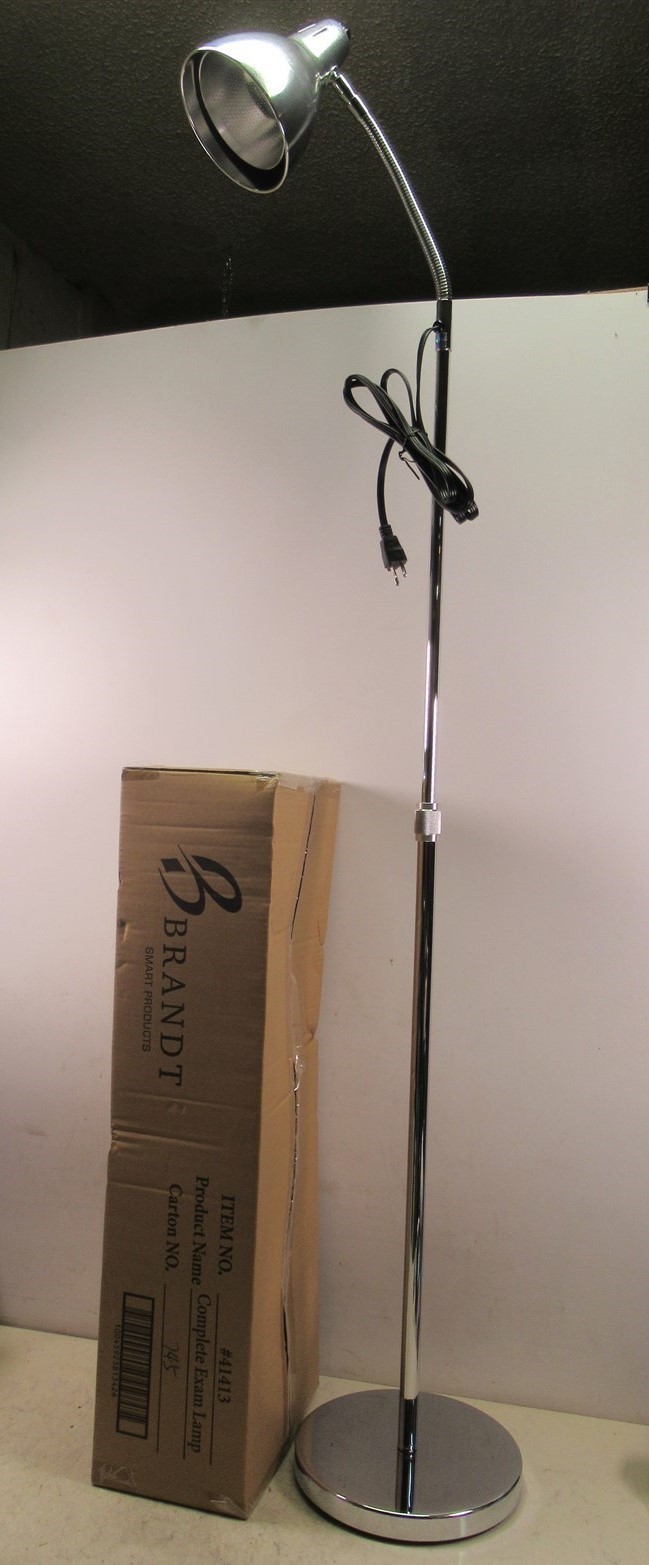 Brandt 41413 Complete Exam Lamp Gooseneck Examination Floor Mount Medical Use