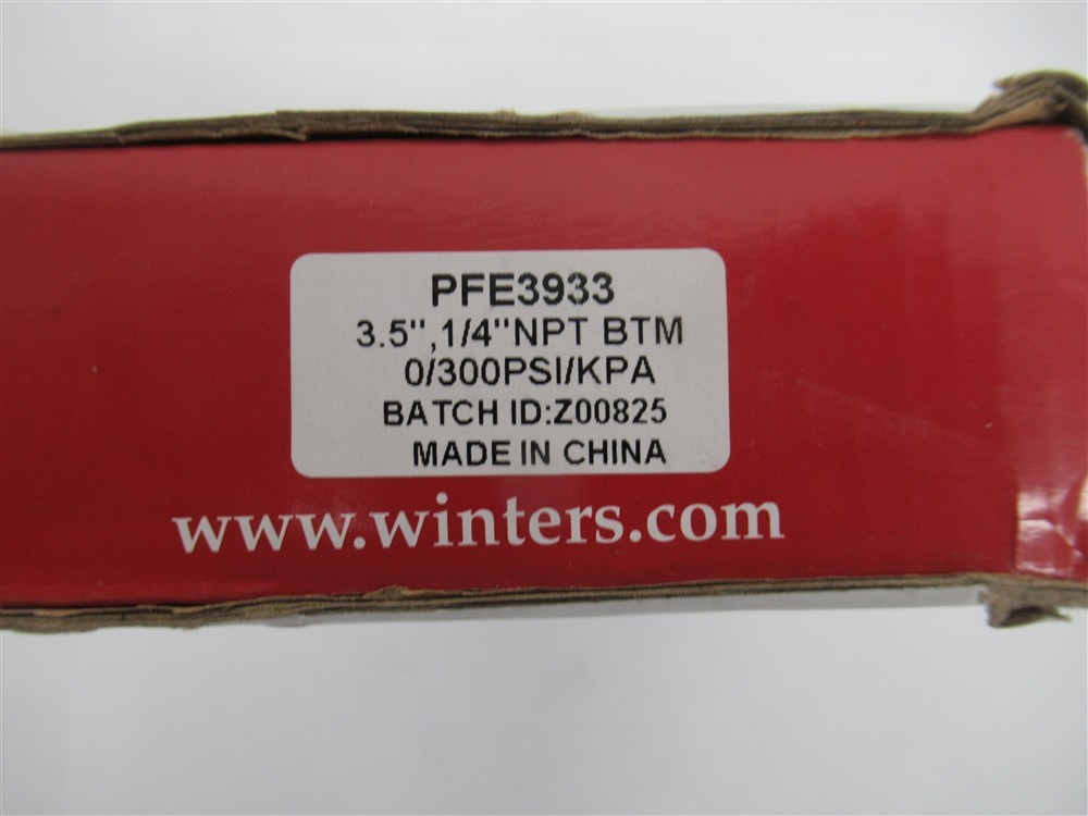 Winters PFE3933 3.5″. 1/4″ NPT BTM 0-300 psi/kPa Fire Sprinkler Pressure Gauge