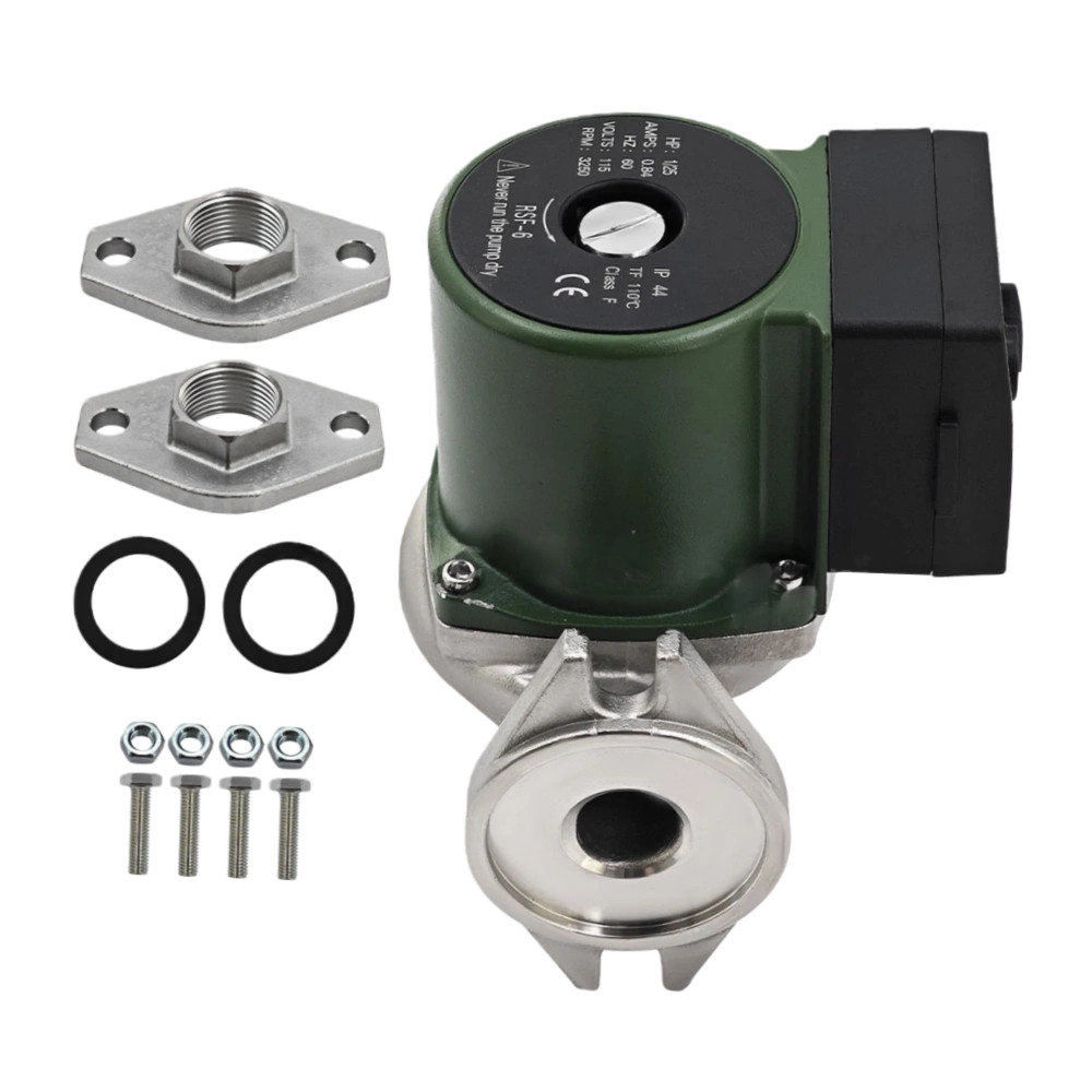 Stainless Steel Circulator Pump 115V 1/25hp 008-SF6 Fits For Hardy Boiler Taco