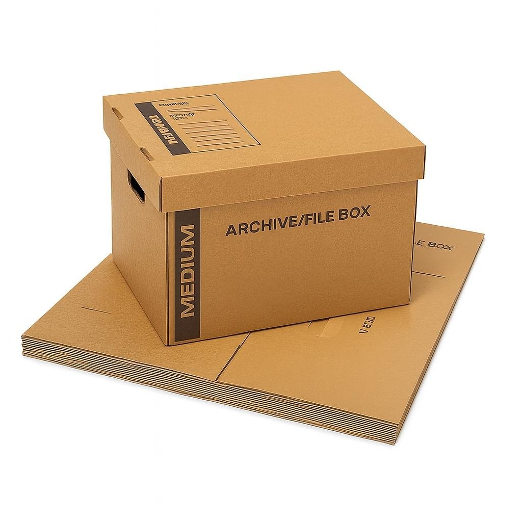 20 – Pack 18x15x14 Medium Standard File Storage Moving Box with Lid…