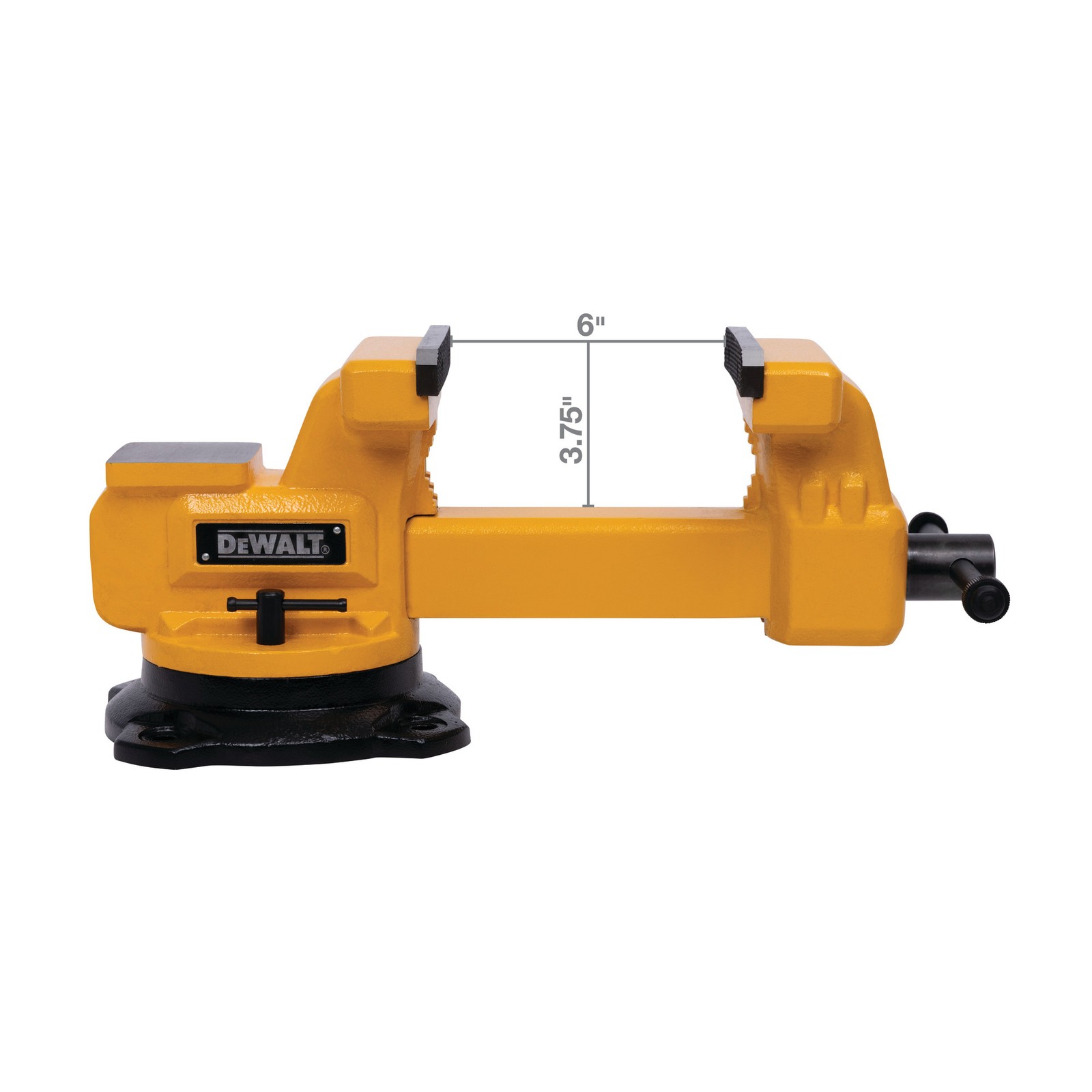 DEWALT 6-Inch 4400lb Capacity Bench Vise with Anvil in Yellow & Black DXMF06BV