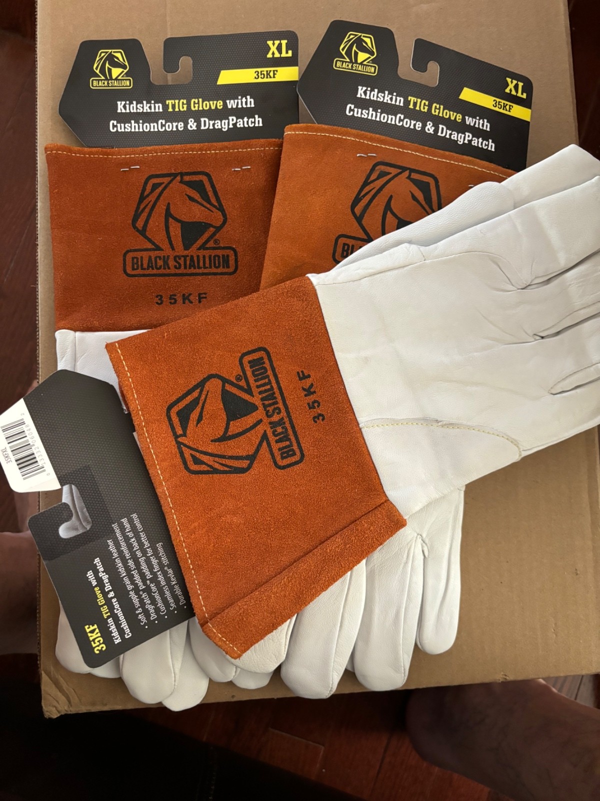 3 pc lot of Black Stallion 35KF Alpha TIG Lined Kidskin Welding Gloves XL