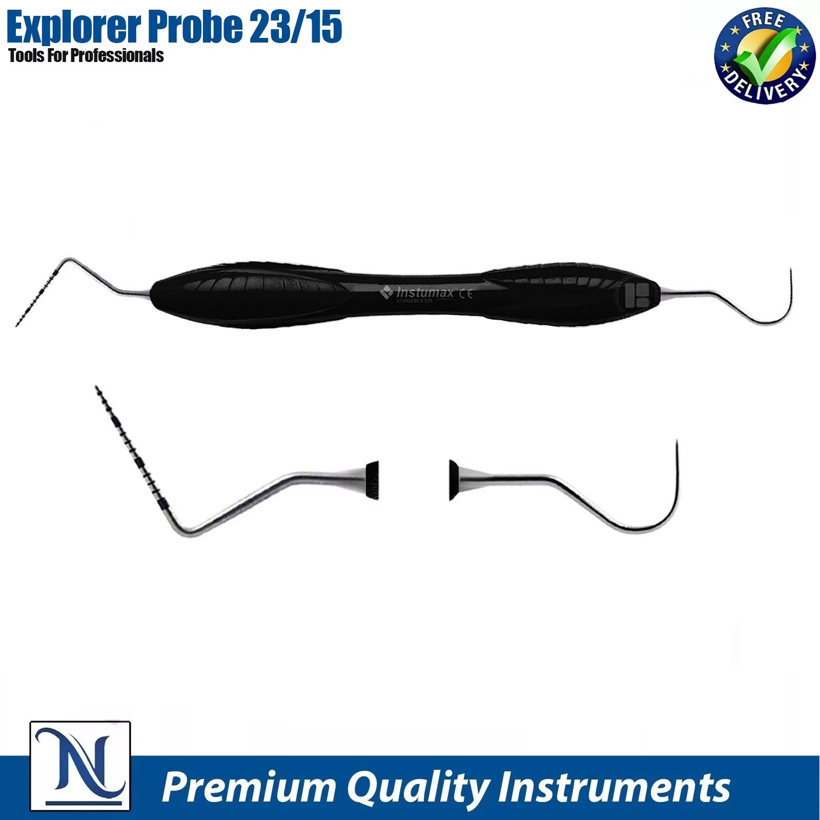 Dental Probe 23/15 – Pack of 10 Professional Periodontal Instruments