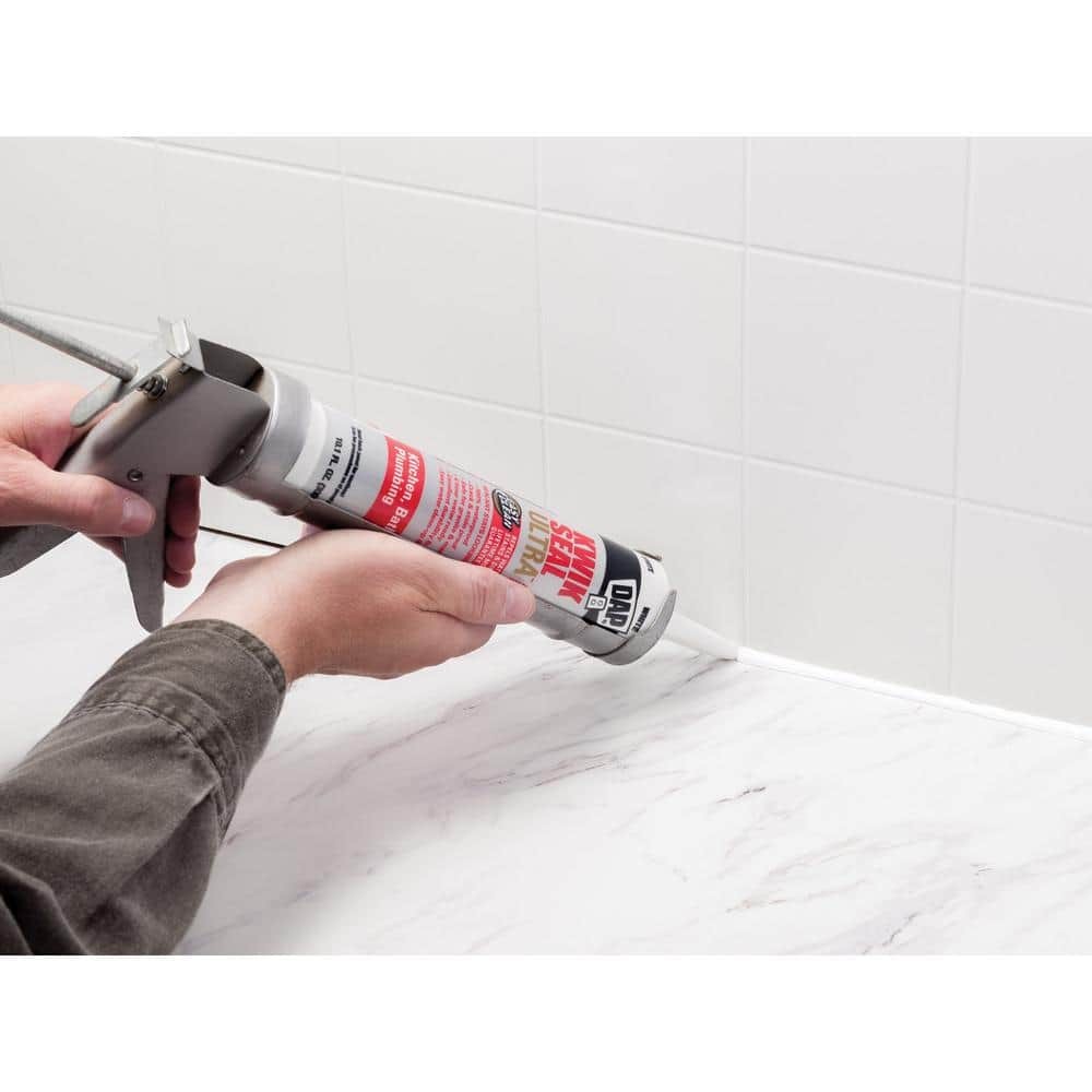 NEW 10.1 oz White Kitchen and Bath Caulk with Advanced Siliconized Seal Formula