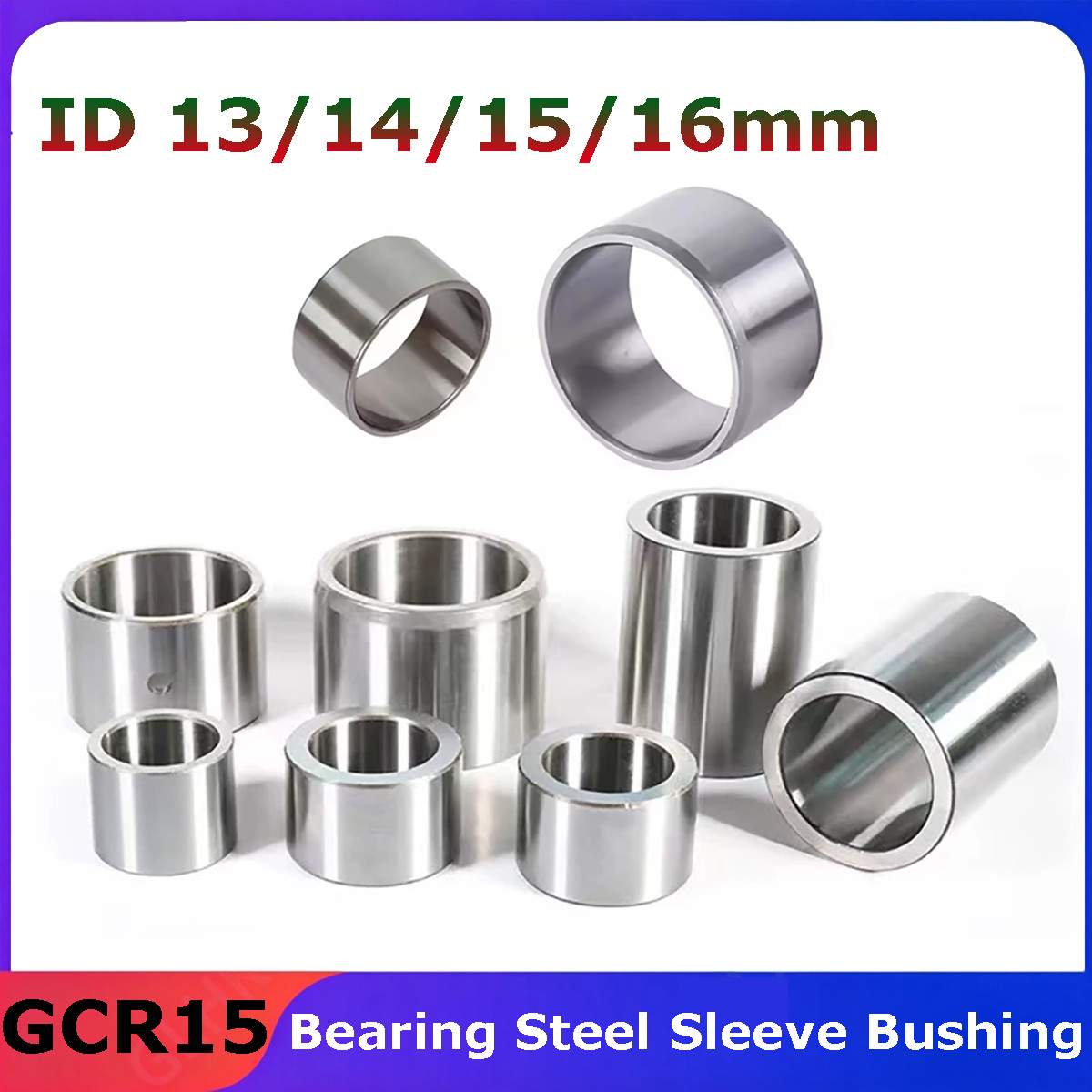 Bearing Steel Sleeve Bushing ID 13/14/15/16mm Wear-Resistant Standoff Spacers