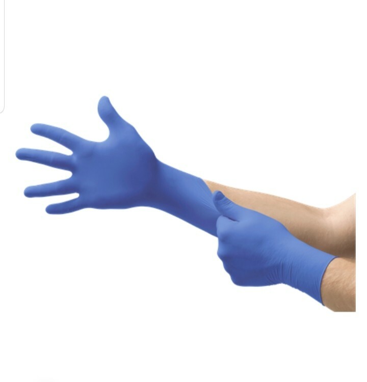Ansell N192 Microflex Cobalt Blue Nitrile Gloves, Powder-Free, M, Case Of 1000
