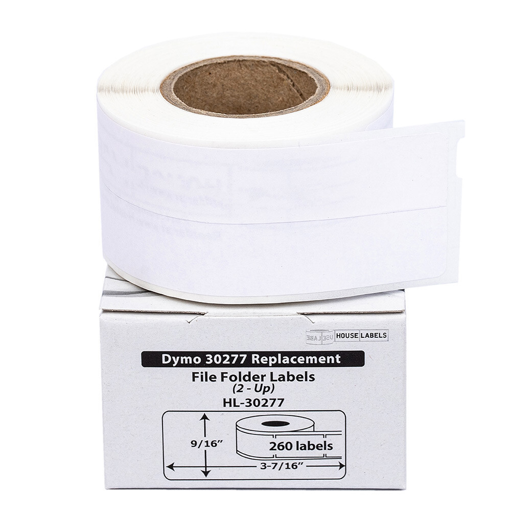 DYMO 30277 File Folder Labels (2-up) (9/16″ x 3-7/16″) – (1) Roll of 260
