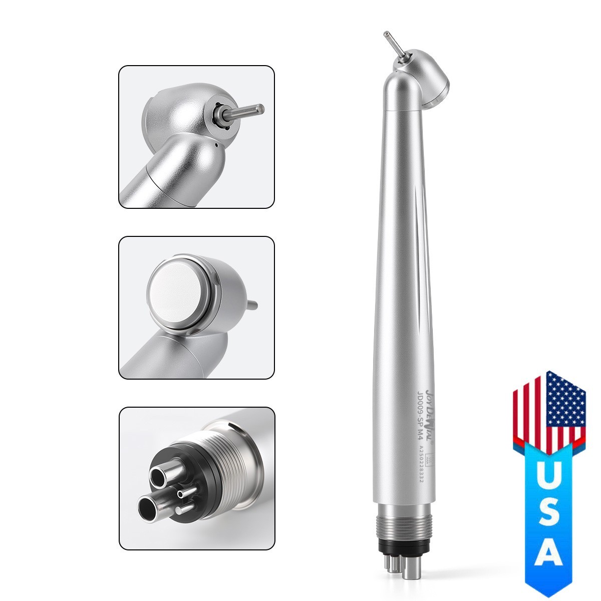 Dental 45° Degree Surgical High Speed Handpiece Push Button 4Holes Single Spray