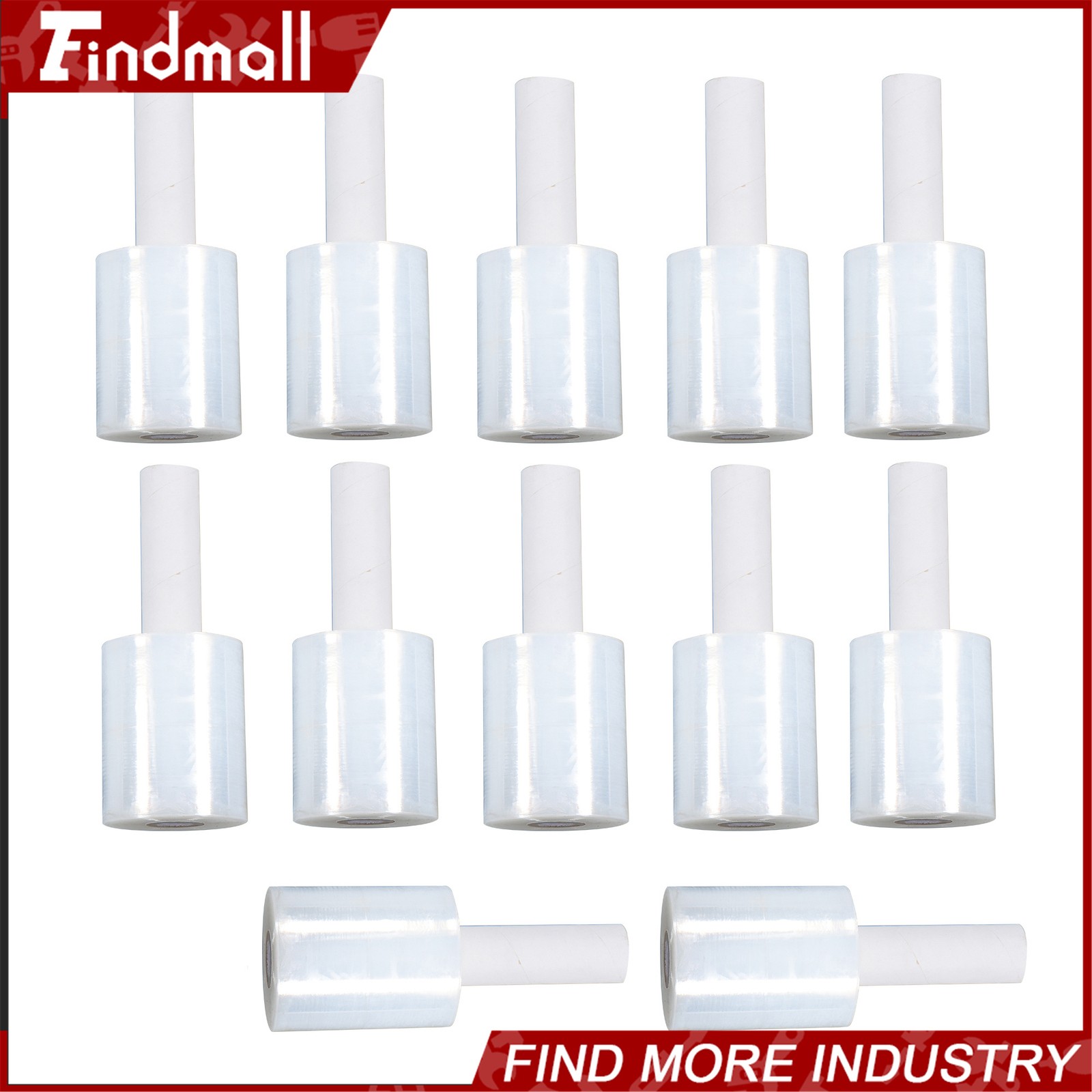 Findmall 12 Rolls 5 Inch x 1000 Ft Stretch Shrink Film Hand Wrap With Handle