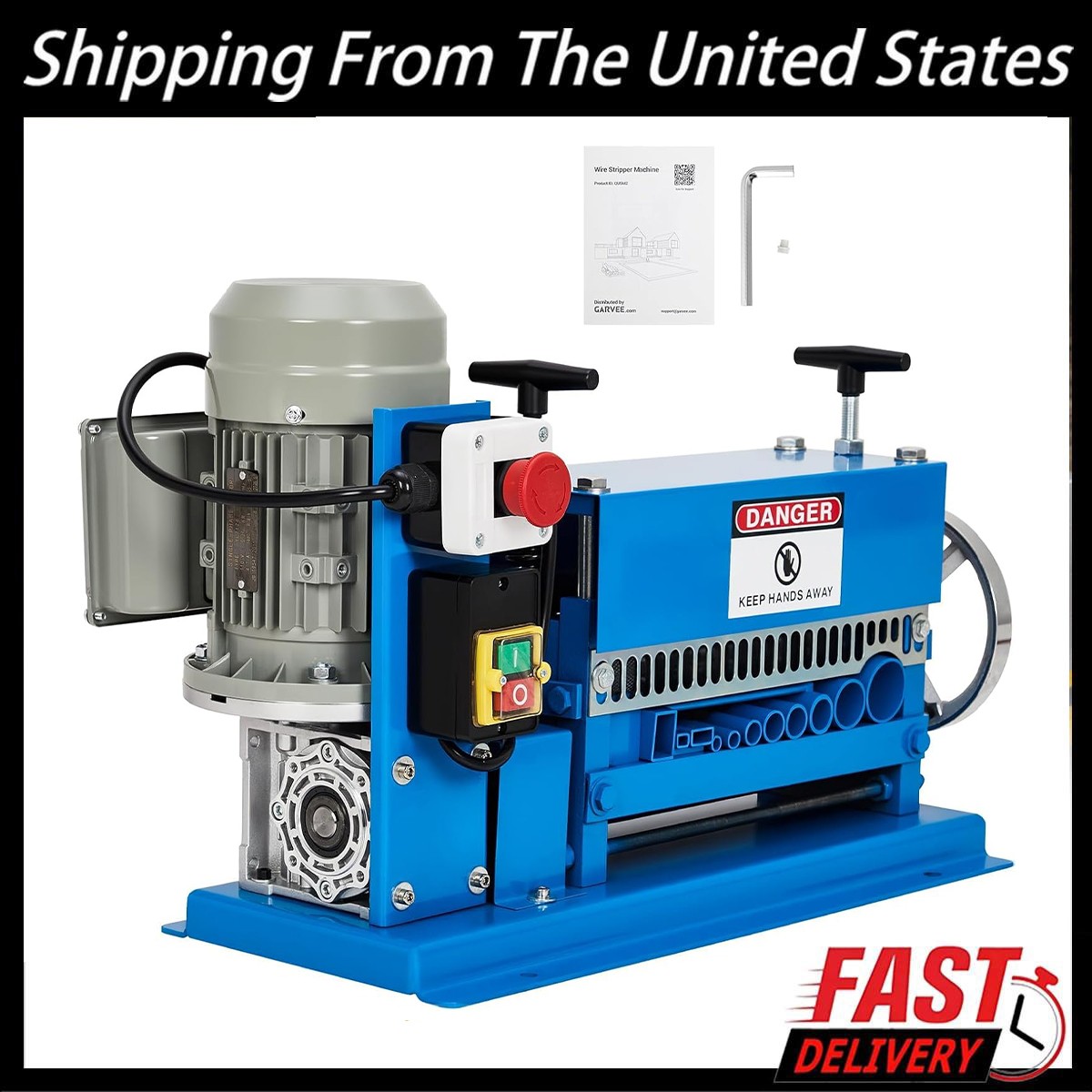 370W Electric Wire Stripping Machine ,Portable Scrap Cable Stripper 0.06″-1.5″