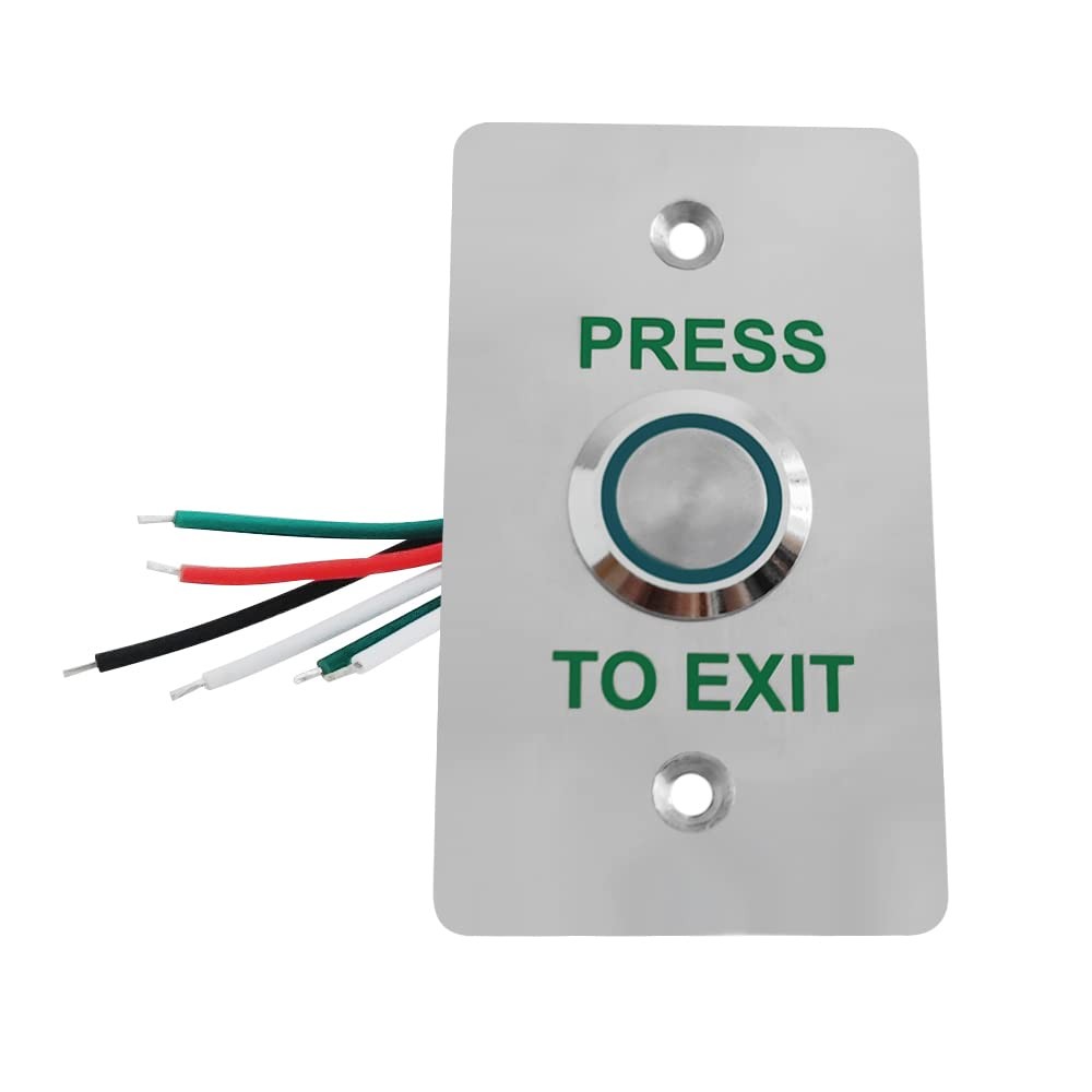GAGALOR Waterproof Exit Button with LED IP67 Door Push Switch NO&NC silver