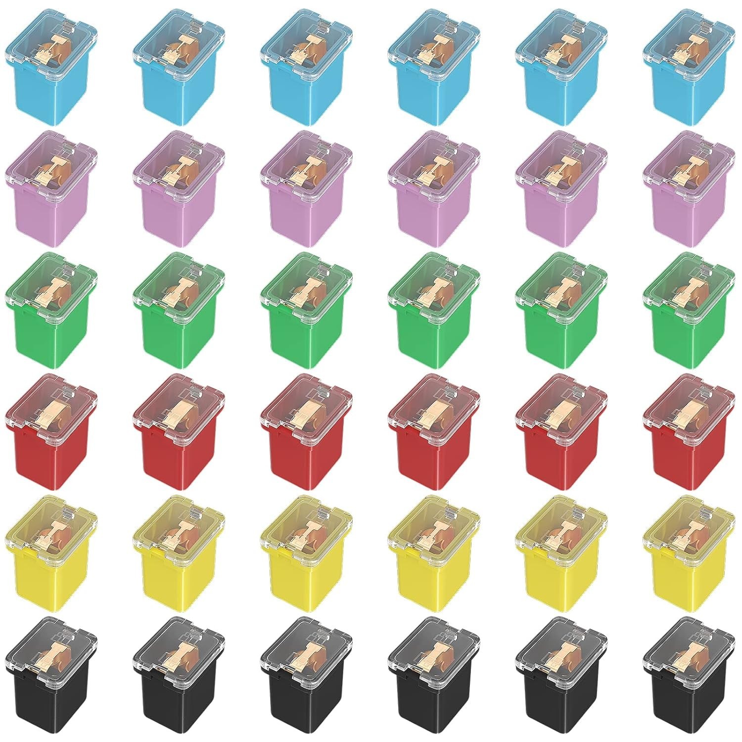 36 Pcs Jcase Box Shaped Fuse Assortment Kit (20A, 30A, 40A, 50A, 60A, 80A)
