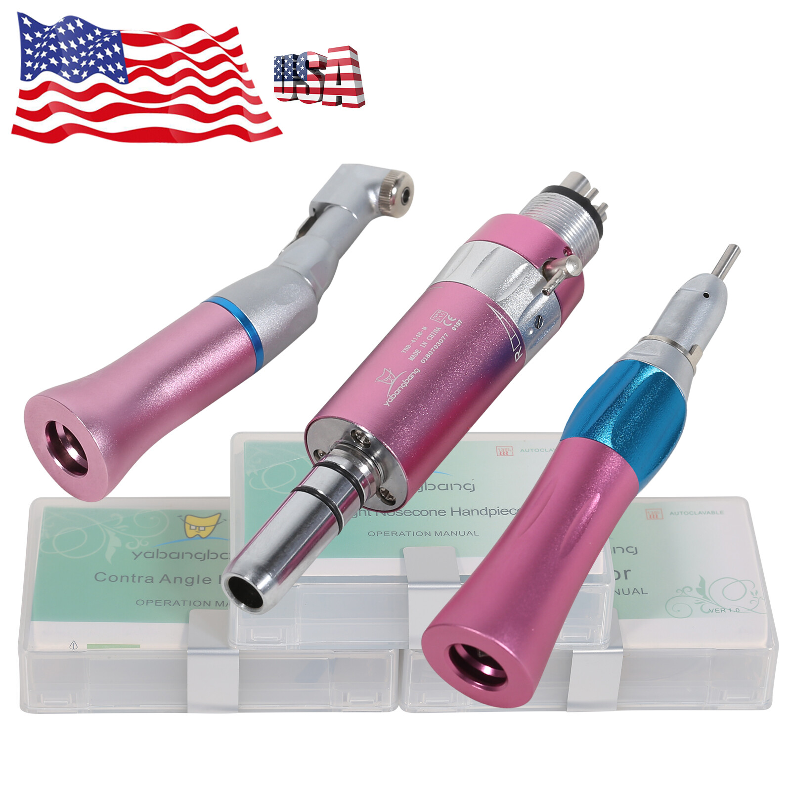 Estilo NSK Dental Latch Contra Angulo Baja Velocidad Pieza de Mano Handpiece PK