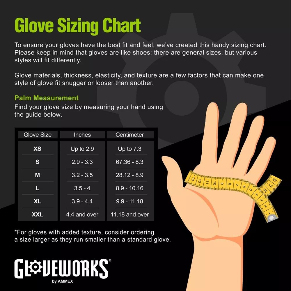 Gloveworks 8 mil Disposable HD Nitrile Gloves, Pack of 100, XLarge, Orange