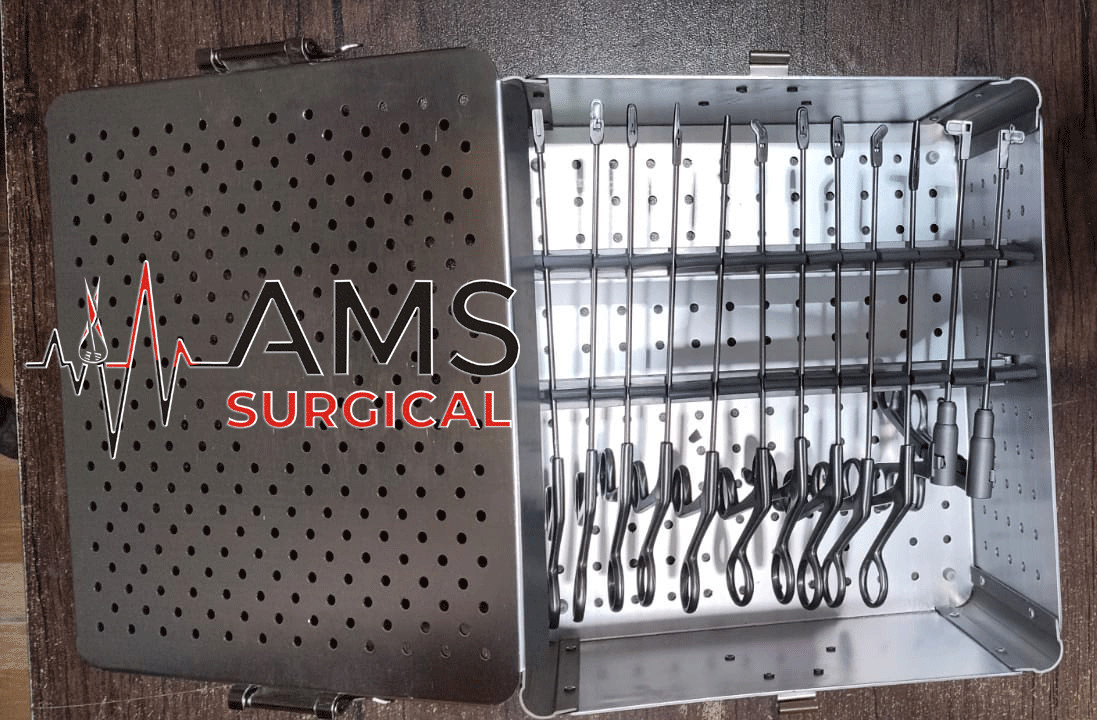 Arthroscopy Forceps Set of 12 PCs With Sterilization Box Knee Arthroscopy A+