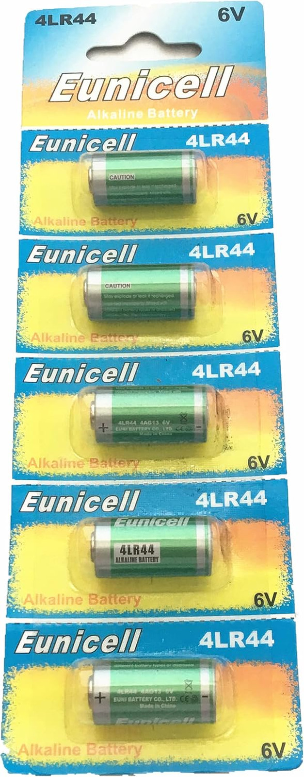 200 Piece 4LR44 PX28A A544 476A K28A L1325 Card 0% Hg 6V Long Duration Alkaline