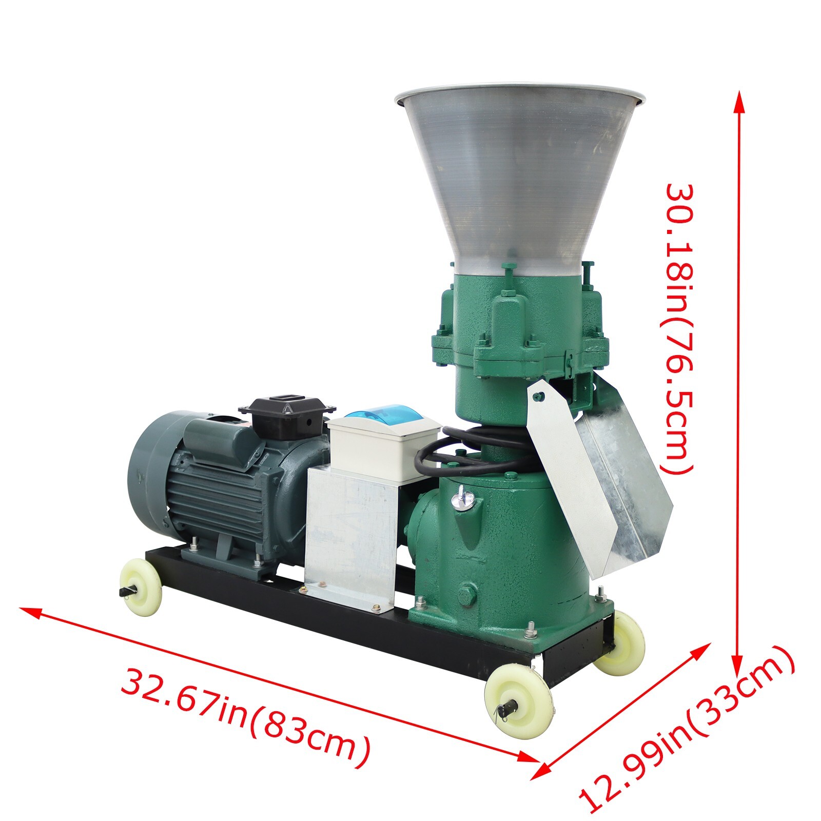 2mm Animal Feed Pellet Mill Machine Poultry Livestock 200kg/h 3 Rollers 220V