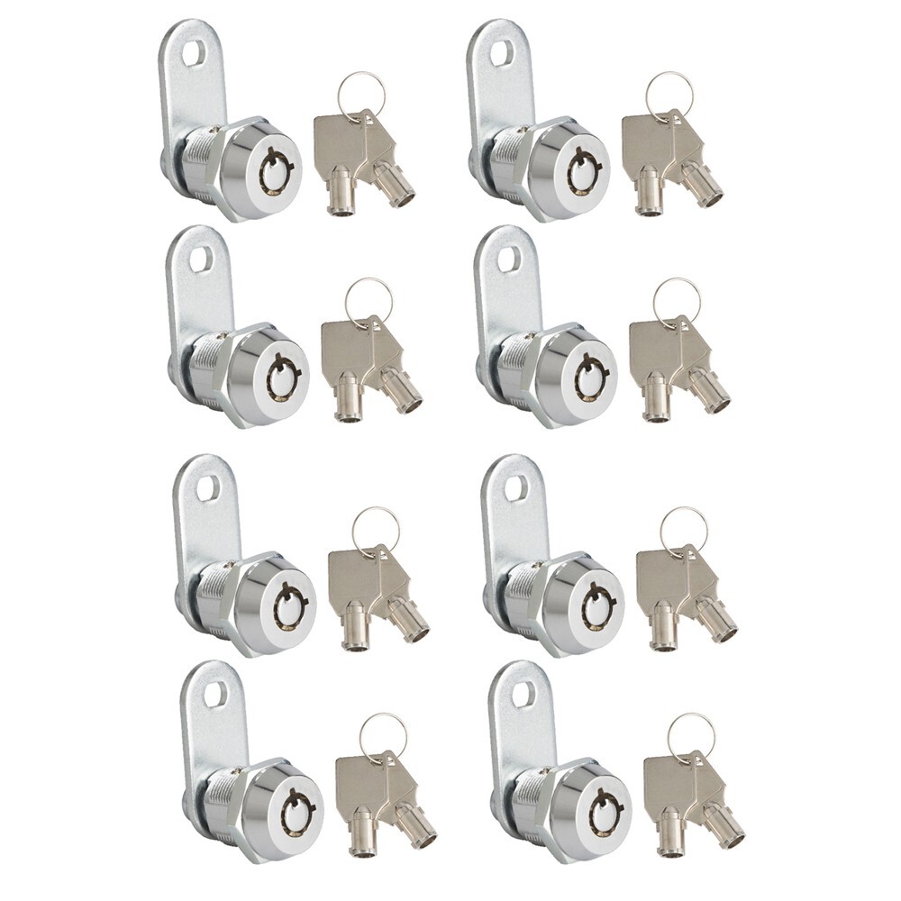 8 Tubular Cam Lock 5/8″ Camper Drawer Toolbox Cabinet Key Removable Keyed Alike