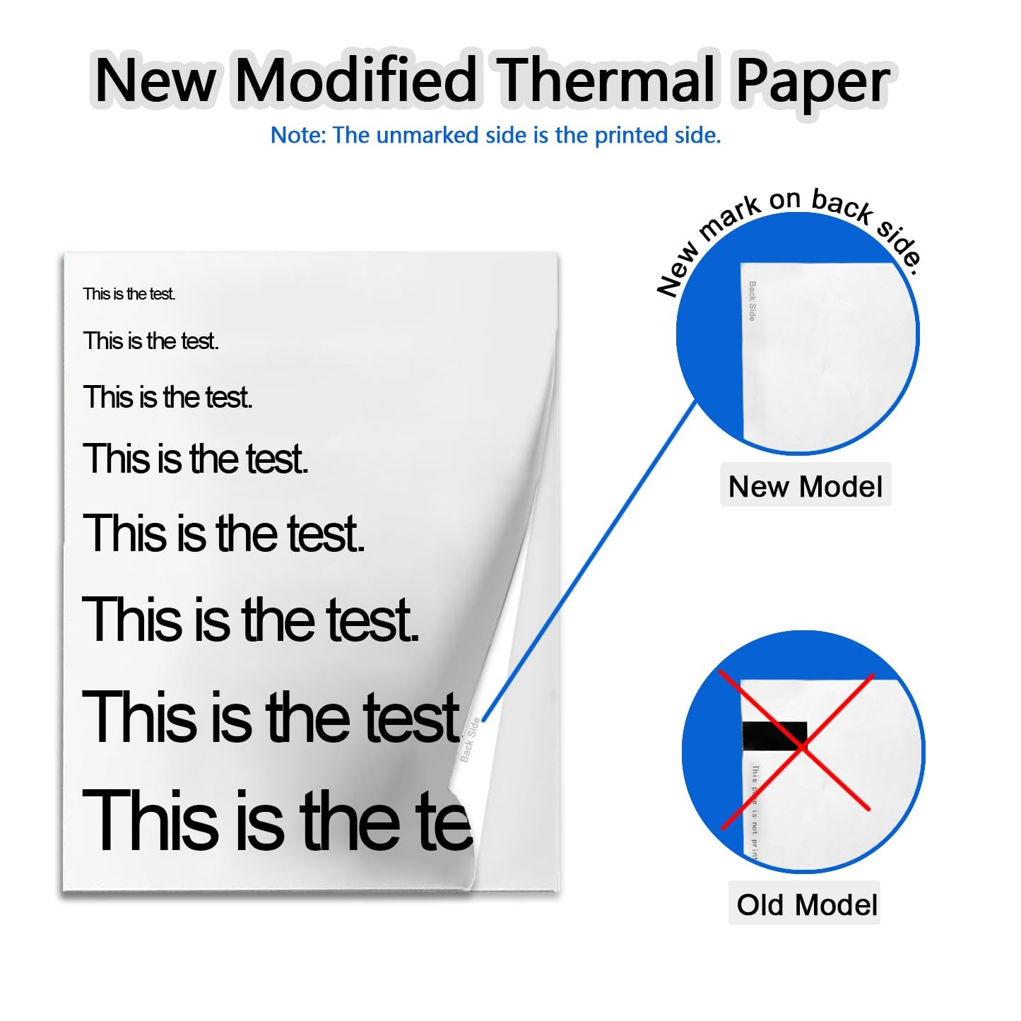 100 Sheets Thermal Printer Paper, 8.5”×11” US Letter Size, Advanced Printing P