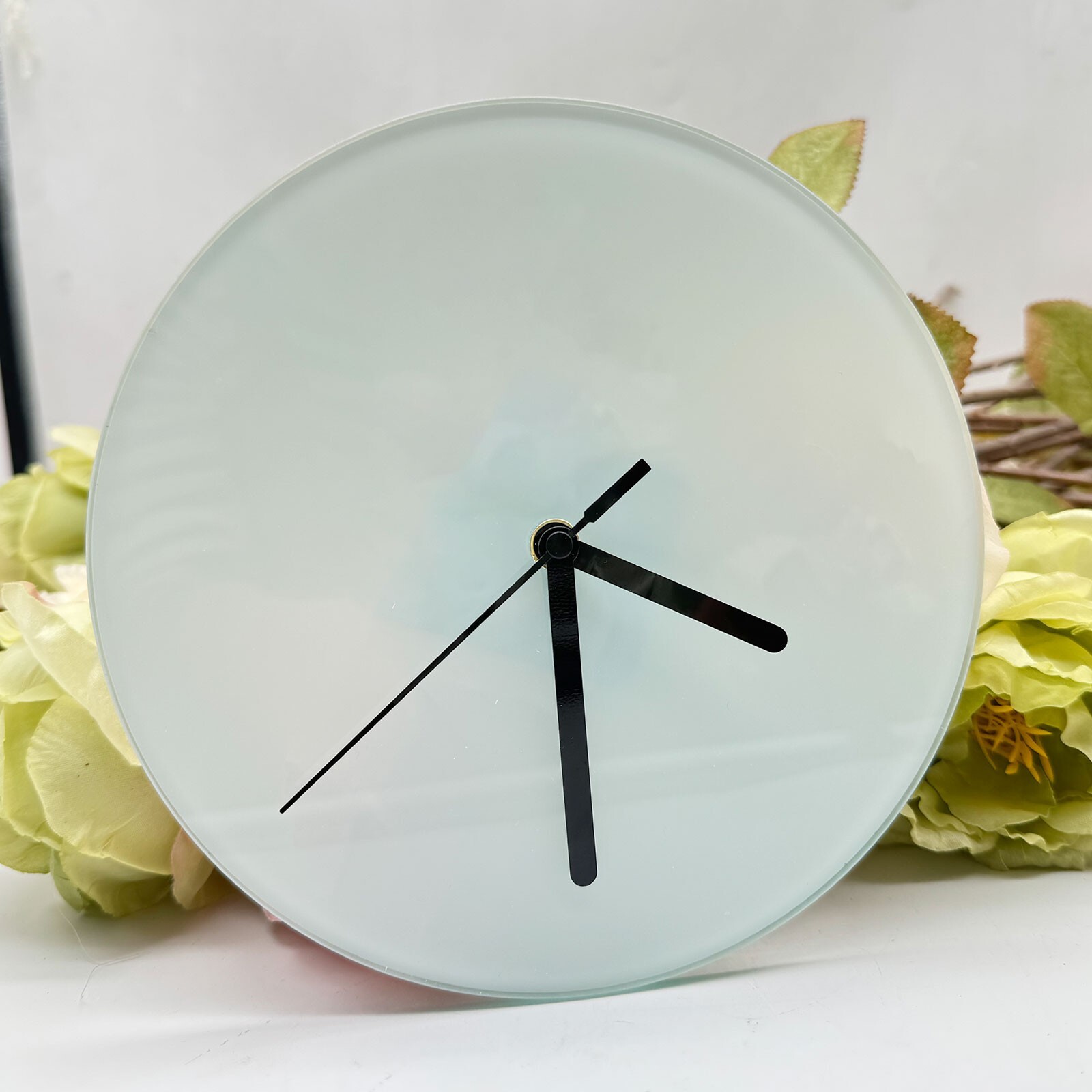USA 20pc 7.8″ Sublimation Glass Clock Frames Tempered Round DIY Photo Home Decor