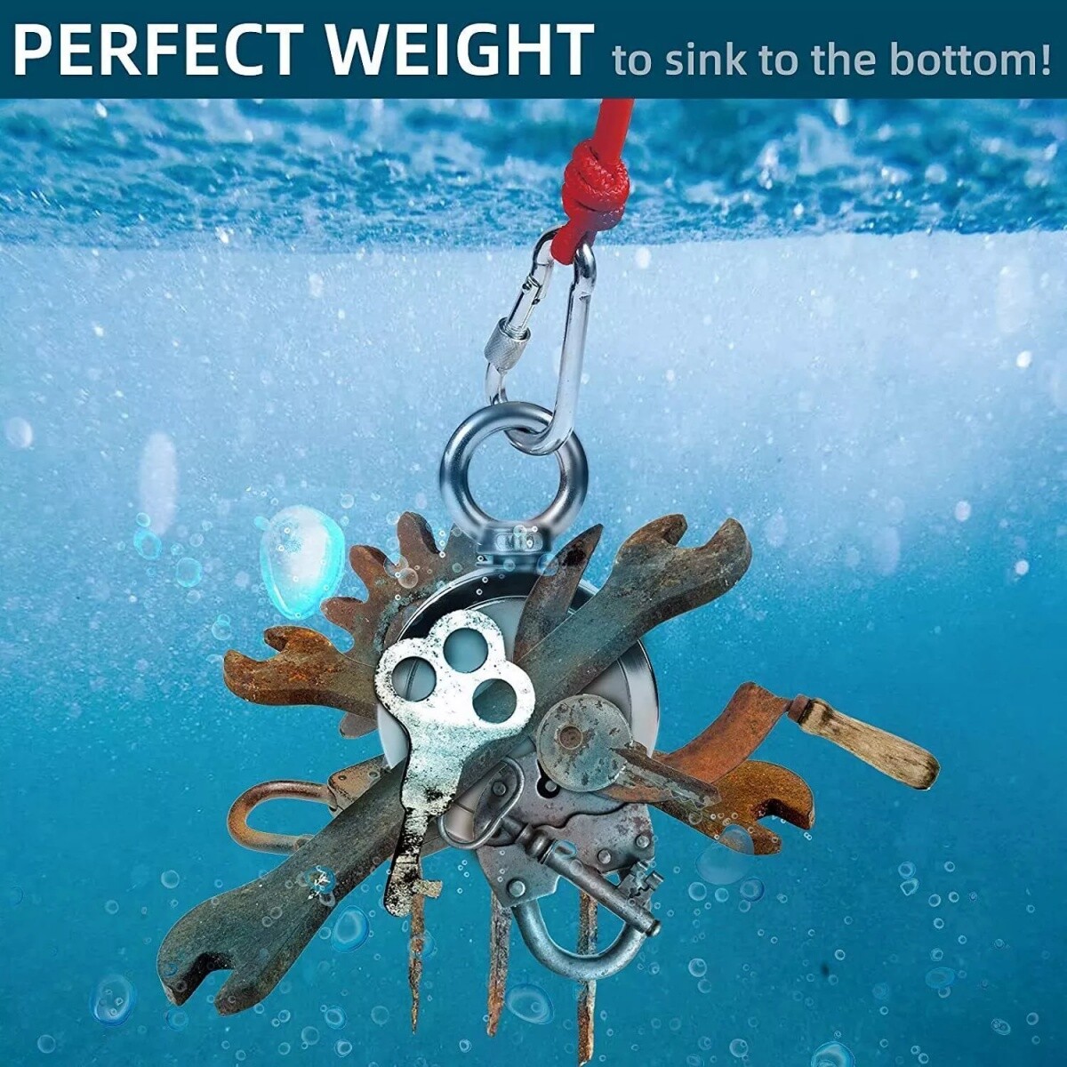 Neodymium Fishing Magnet Super Strong Pulling Force Searching Treasure Hunt Kit