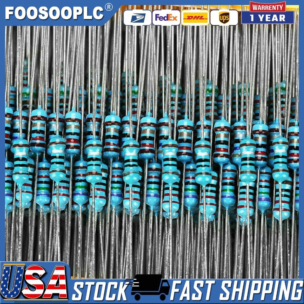 600pcs 30 Values 1/4W Metal Film Resistors Resistance Assortment Kit Set 1% USA