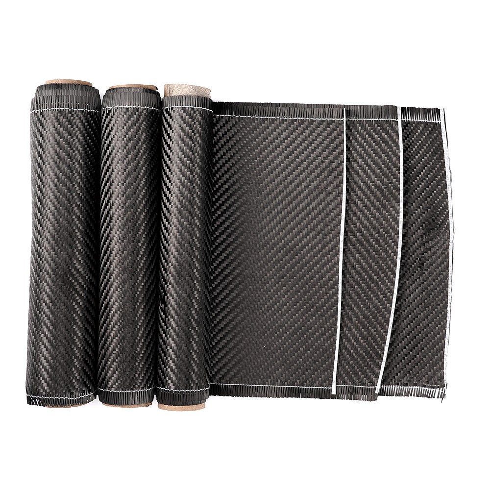 20*150CM Real Carbon Fiber Fabric Cloth Roll 3k 200gsm 2×2 Twill Weave Black