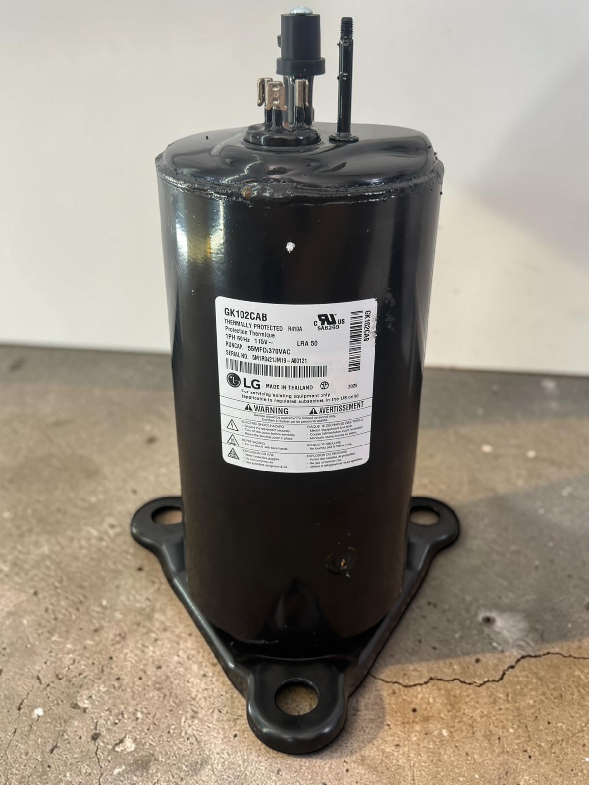 LG GK102CAB Rotary Compressor 10,150 BTU 115V R410A PTAC Daikin McQuay