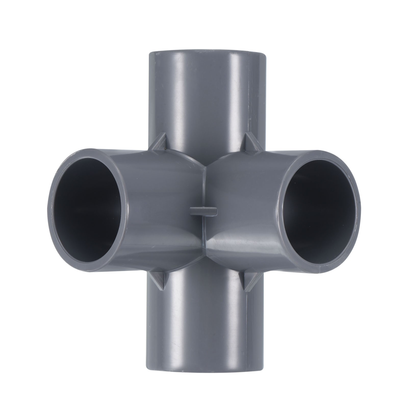 1″/25mm ID 6 Way Elbow Pipe Fittings UPVC Joint Coupling Pipe Adapter Gray