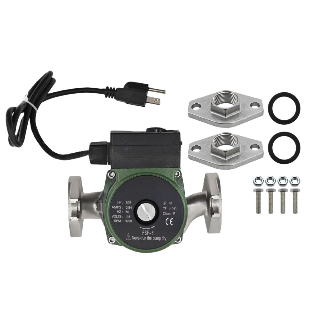Stainless Steel Circulator Pump 115V 1/25hp 008-SF6 Fits For Hardy Boiler Taco