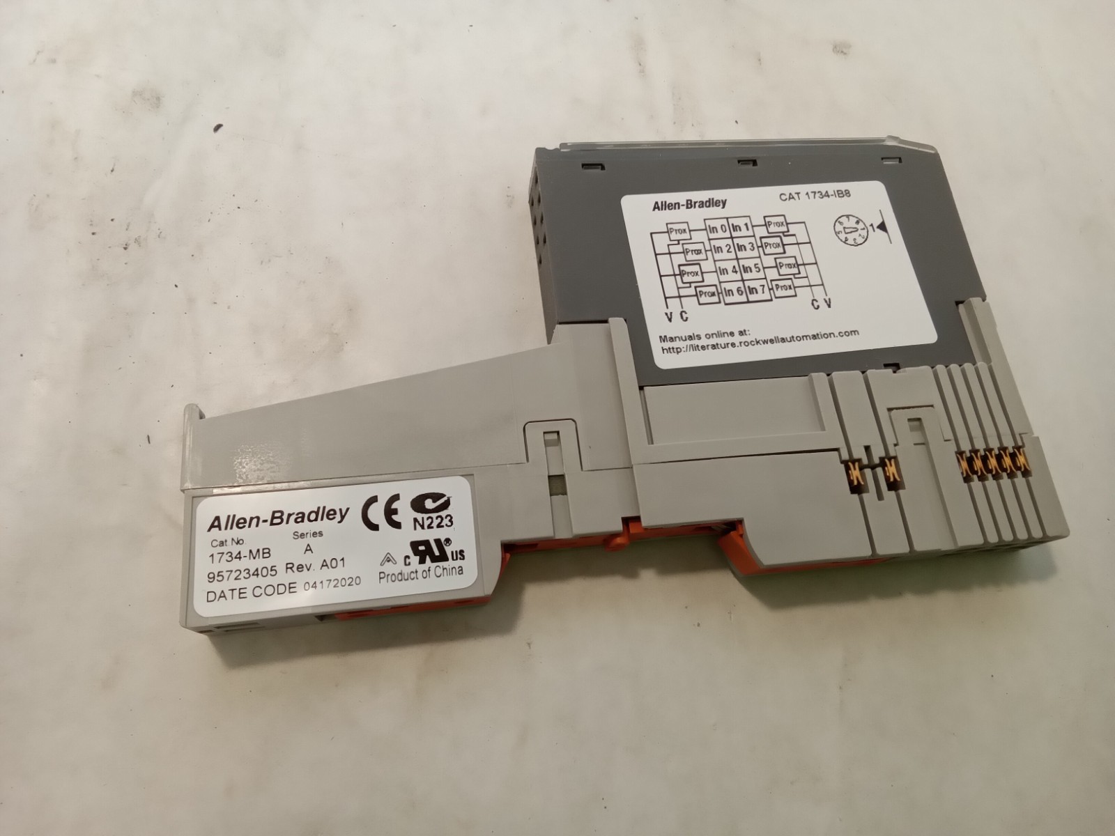 Allen Bradley 1734-IB8 Digital Input Module with 1734-MB 1734-RTB (P11A)