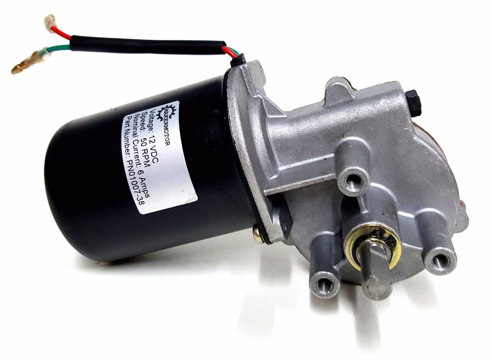 Makermotor 3/8″ D Shaft Electric Gear Motor 12v Low Speed 50 RPM Gearmotor DC