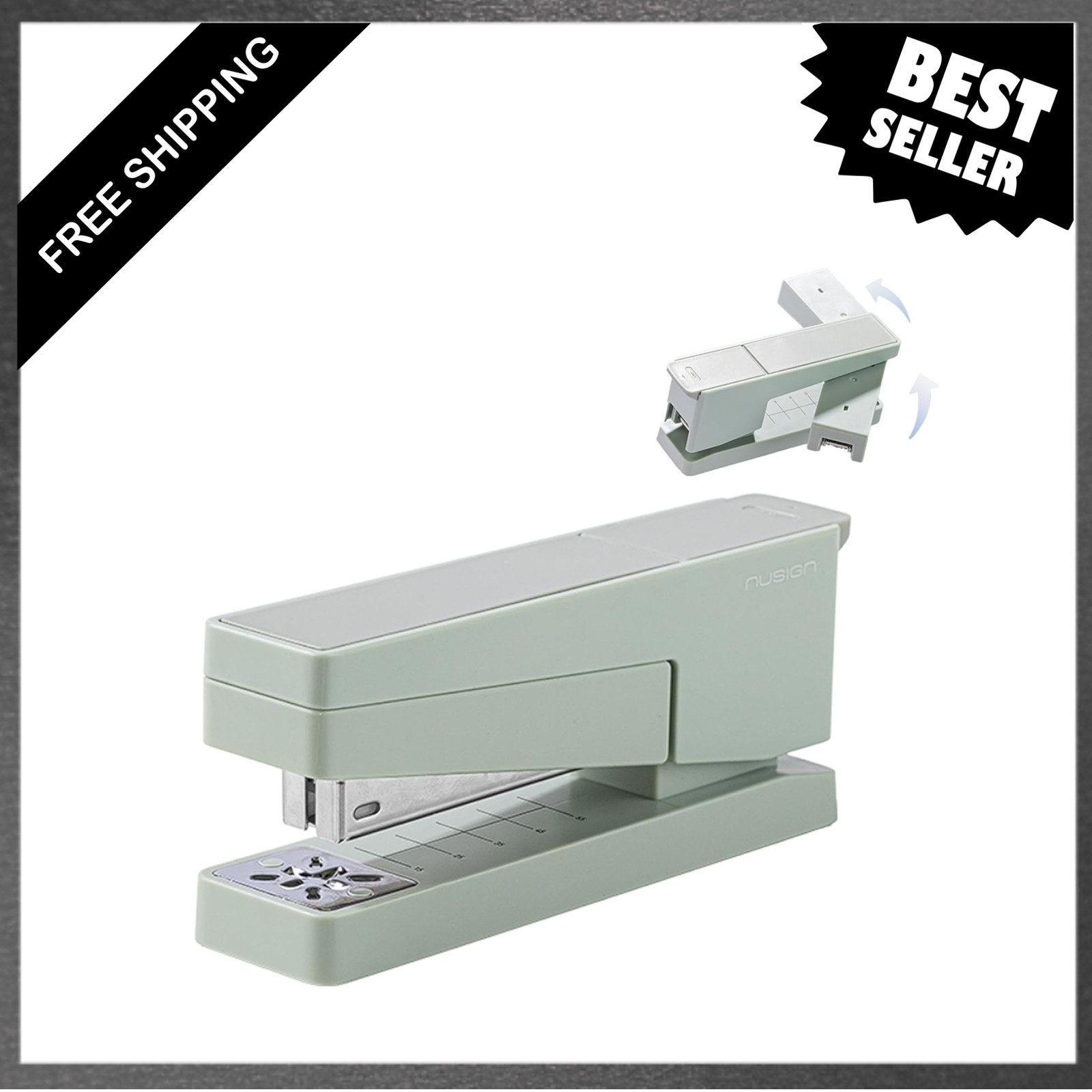360 Degree Rotating Swing Arm Stapler Heavy Duty Metal Desktop Stapler 25 Sheet