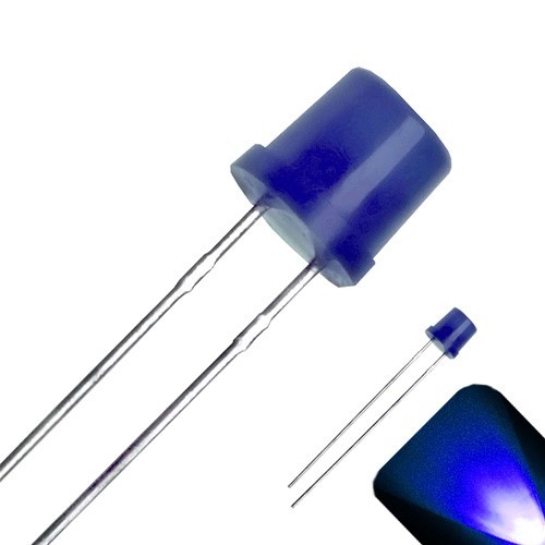 50 x LED 5mm Blue Diffused Ultra Bright Flat Top Wide Angle LEDs Light Lamp Car