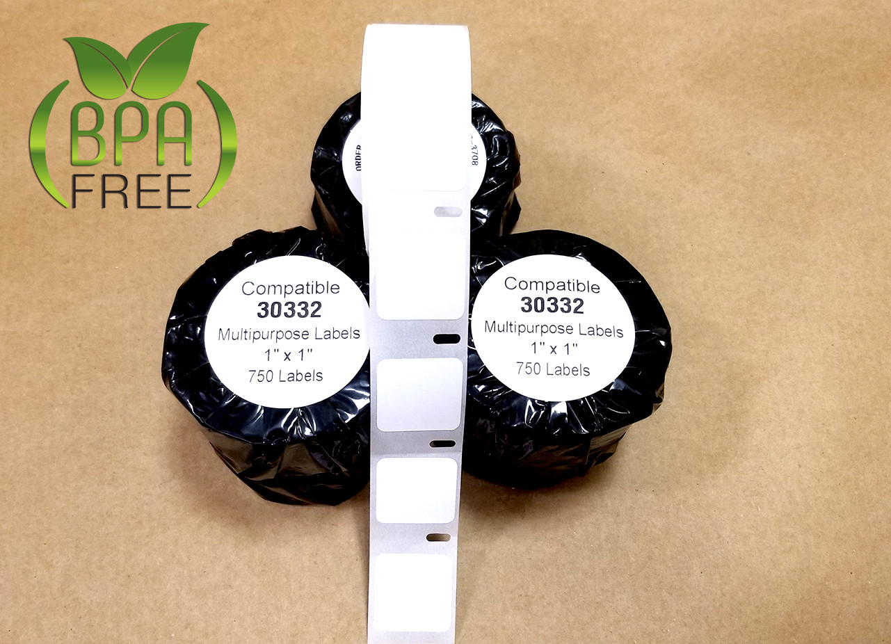 2 Rolls of 30332 Compatible Small Multipurpose Labels for DYMO® Thermal Print