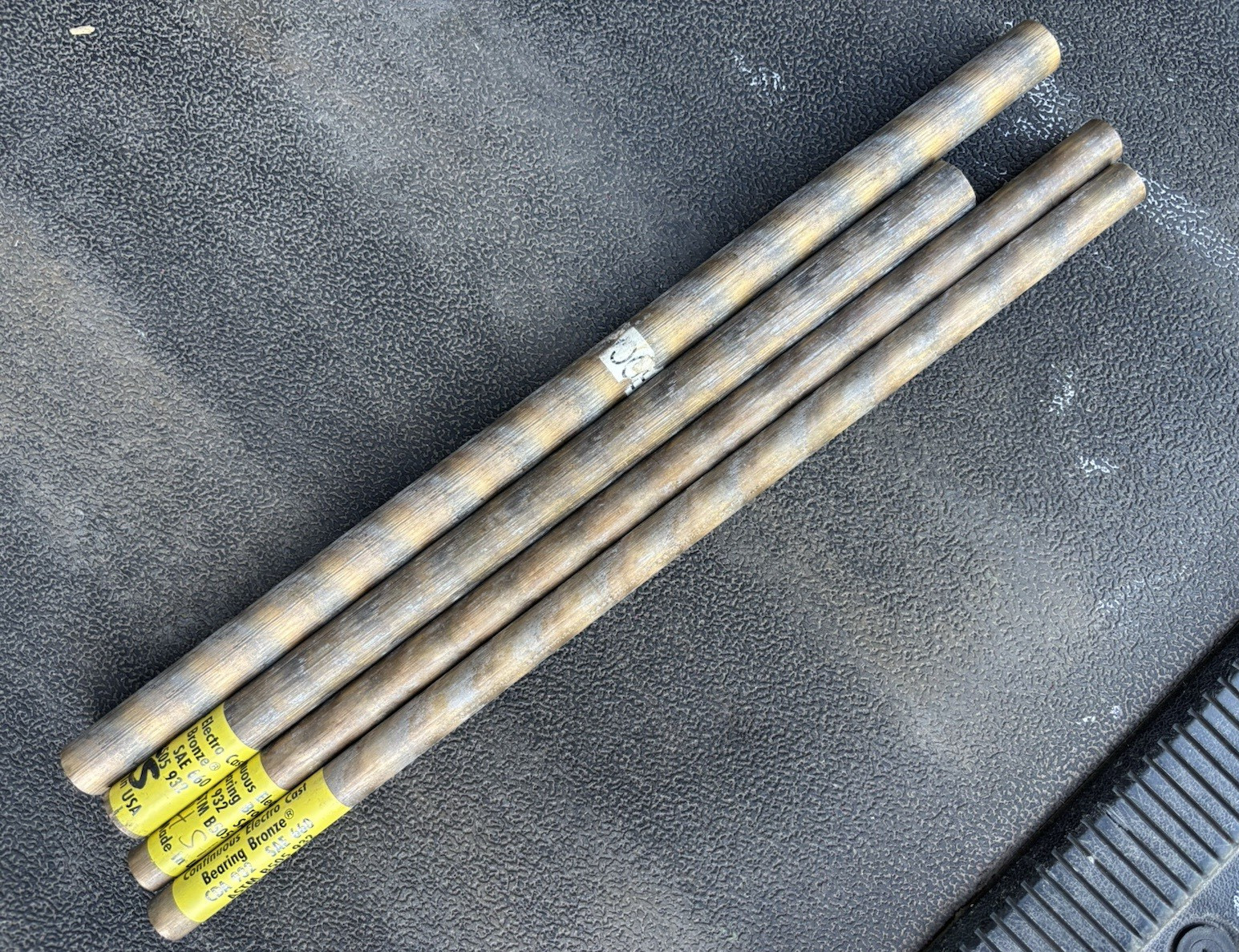 BEARING BRONZE ROUND ROD ASTM B505 CDA 932 SAE 660 USA WHOLESALE TOOLS LOT (4)