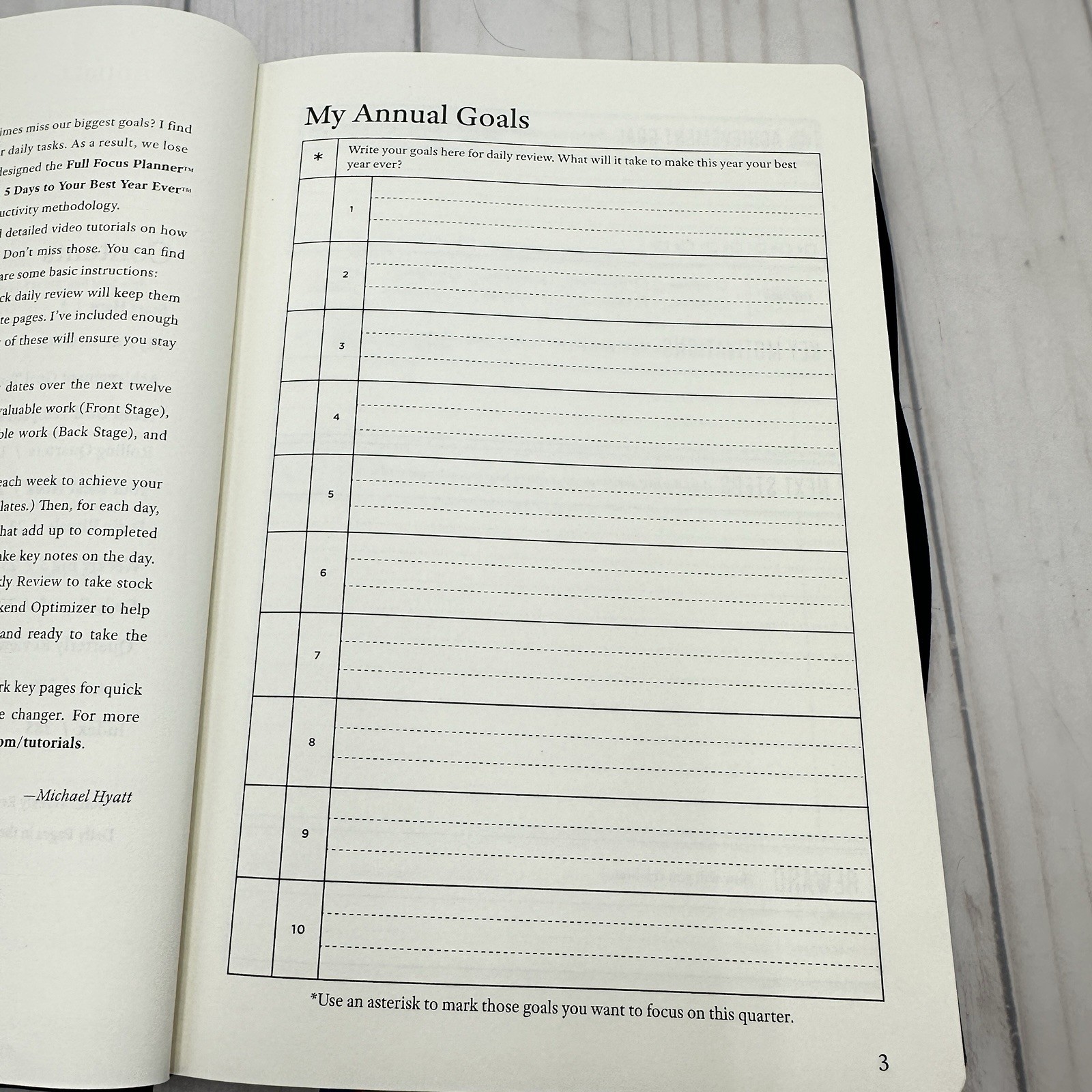 Full Focus Planner Michael Hyatt Hardcover Goal Productivity Journal Unused 2018