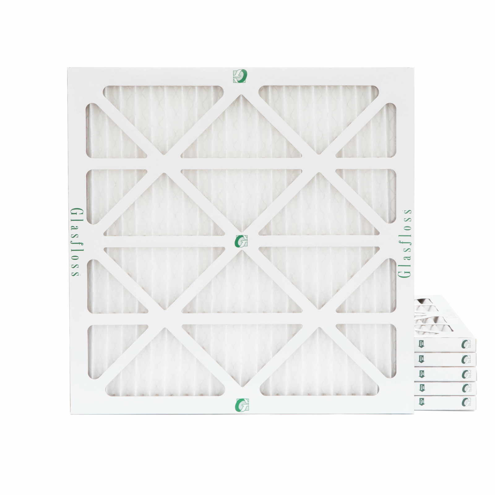Glasfloss ZL 20x20x1 MERV 10 (FPR 7) Pleated Furnace Air Filters. 6 Pack