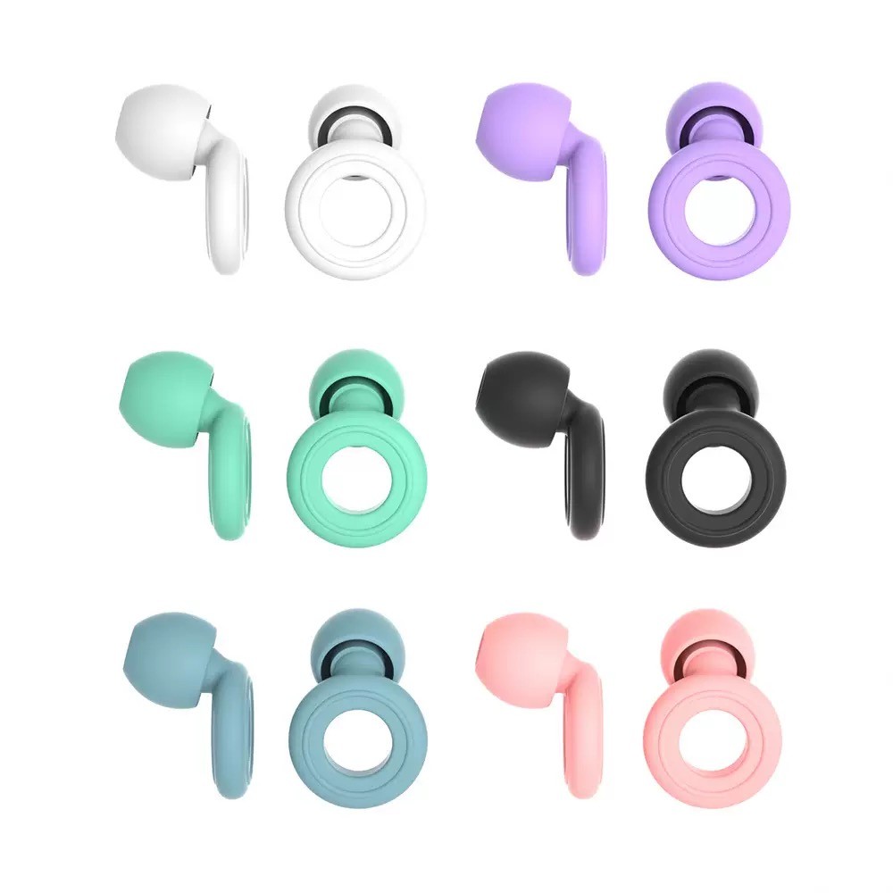 Reusable Silicone Ear Plugs Noise Cancelling Earplugs Protector Study Sleep Swim