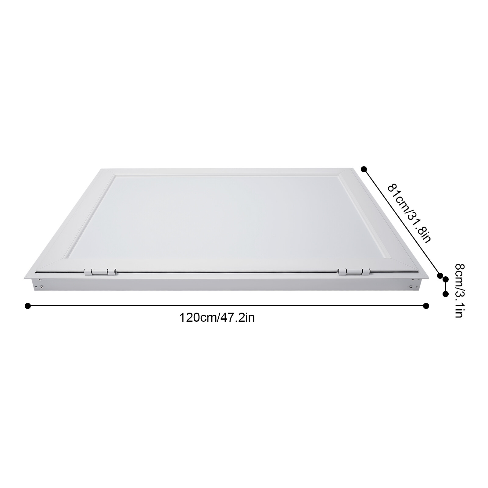 48″L x 32″W White Concession Stand Window Trailer Serving Window Waterproof