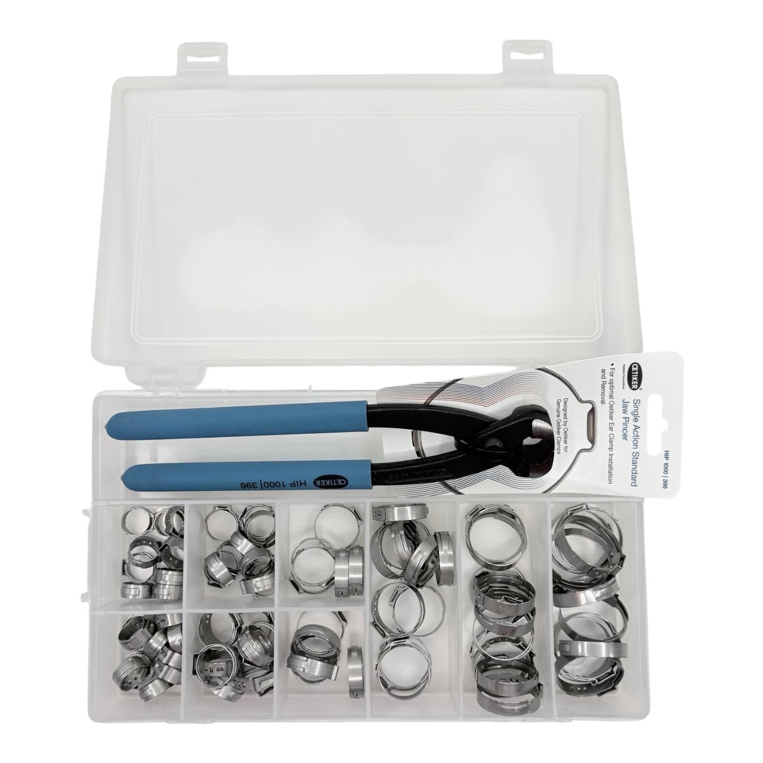 Oetiker 18500060 StepLess 1-Ear Clamp Kit Stainless Steel w/ Pliers | Main ST Co