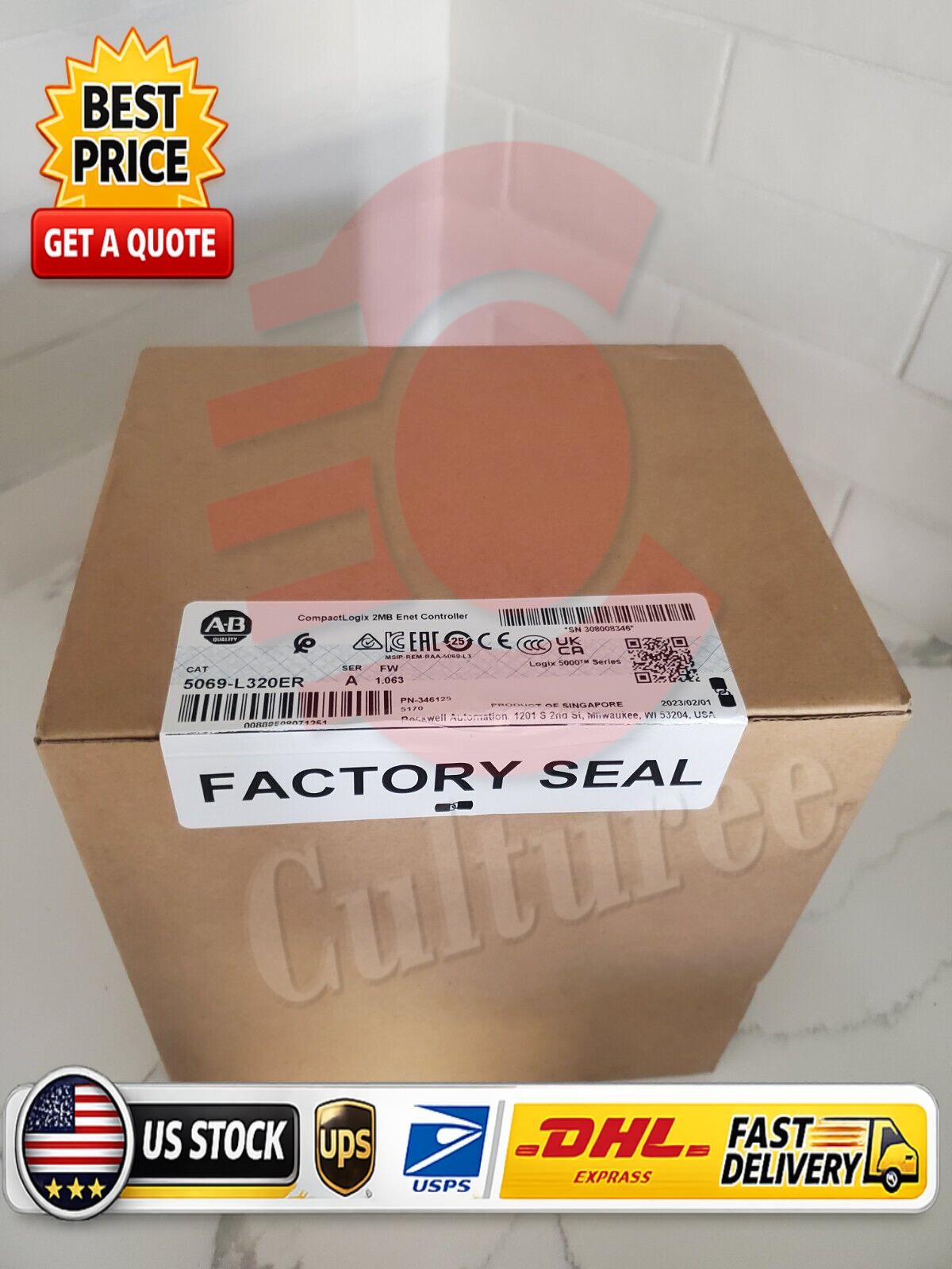 New 2023 Surplus Sealed Allen Bradley 5069-L320ER /A CompactLogix5000 USA SELLER