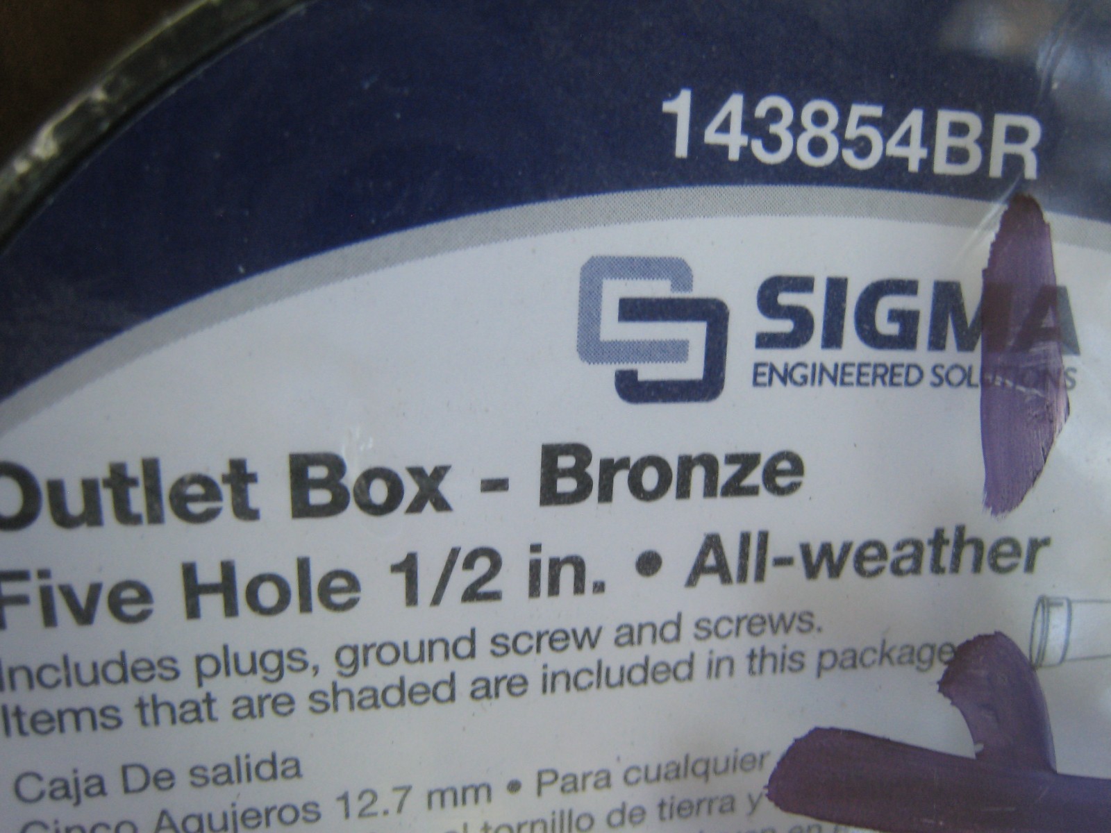 4 yes 4 Sigma Electric 143854 in BRONZE Metal Die Cast Weatherproof Outlet Box
